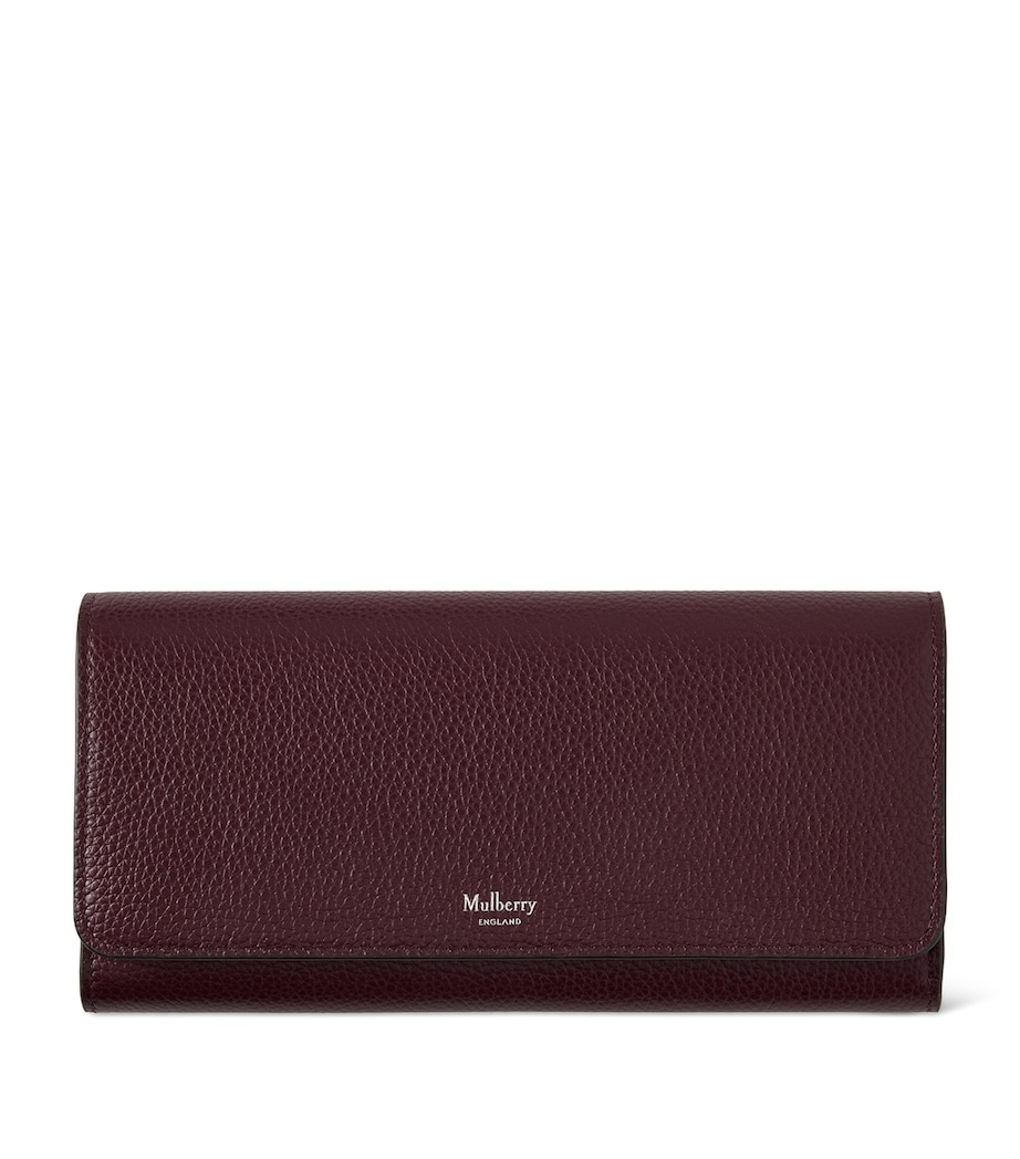 Leather Continental Wallet BLACK CHERRY Image 1