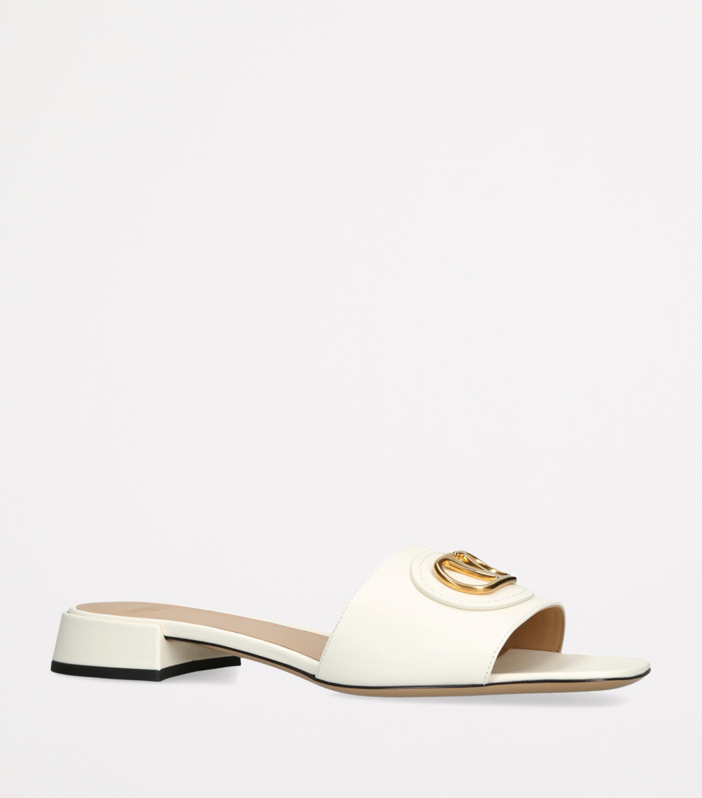 Leather VLogo Slides 20 WHITE Image 3