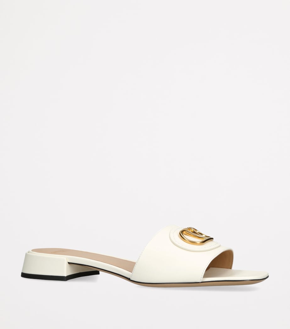 Leather VLogo Slides 20 WHITE Image 3