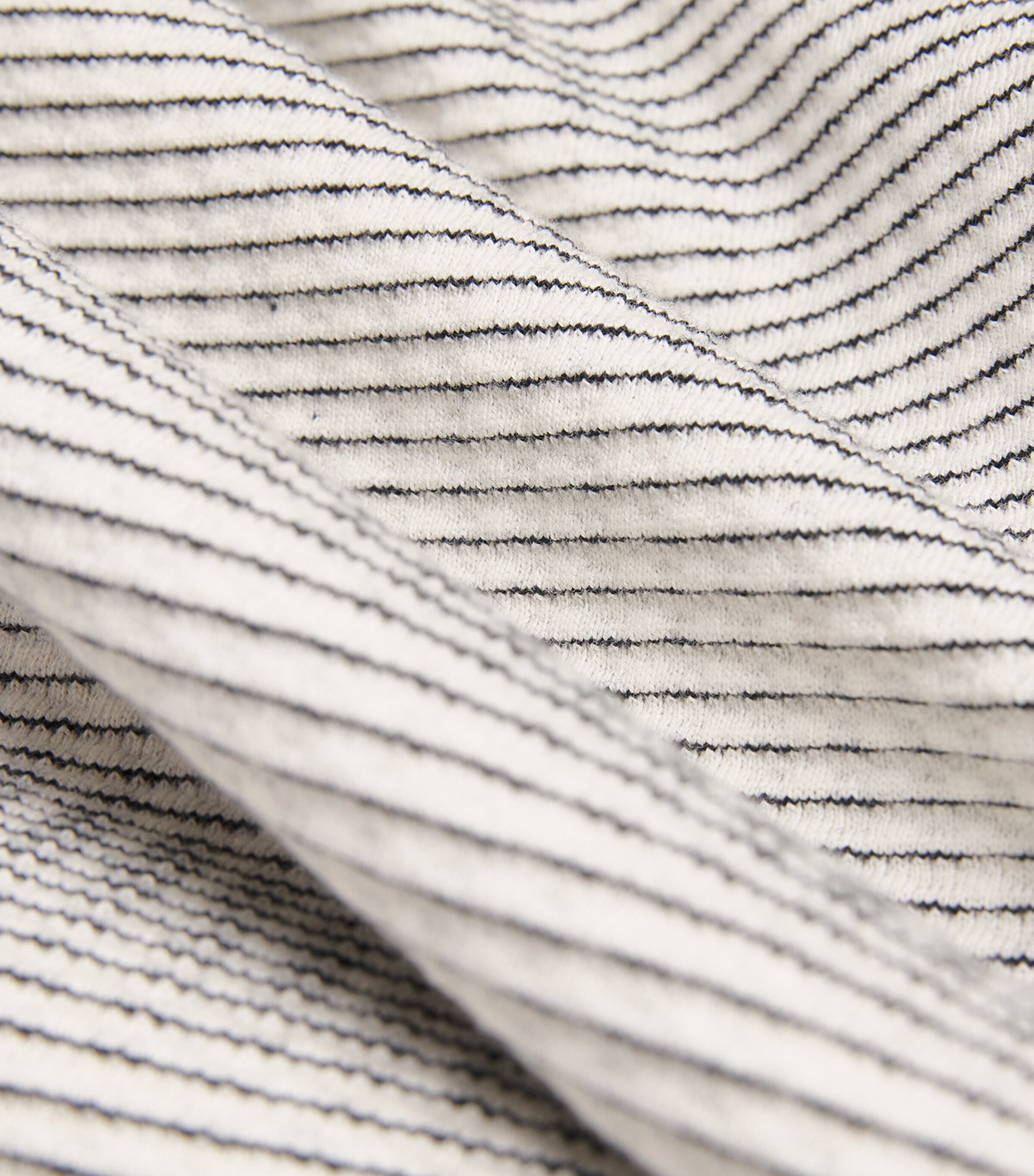 FRAME Mens Cotton Jacquard-Stripe T-Shirt White/navy Stripe Image 5