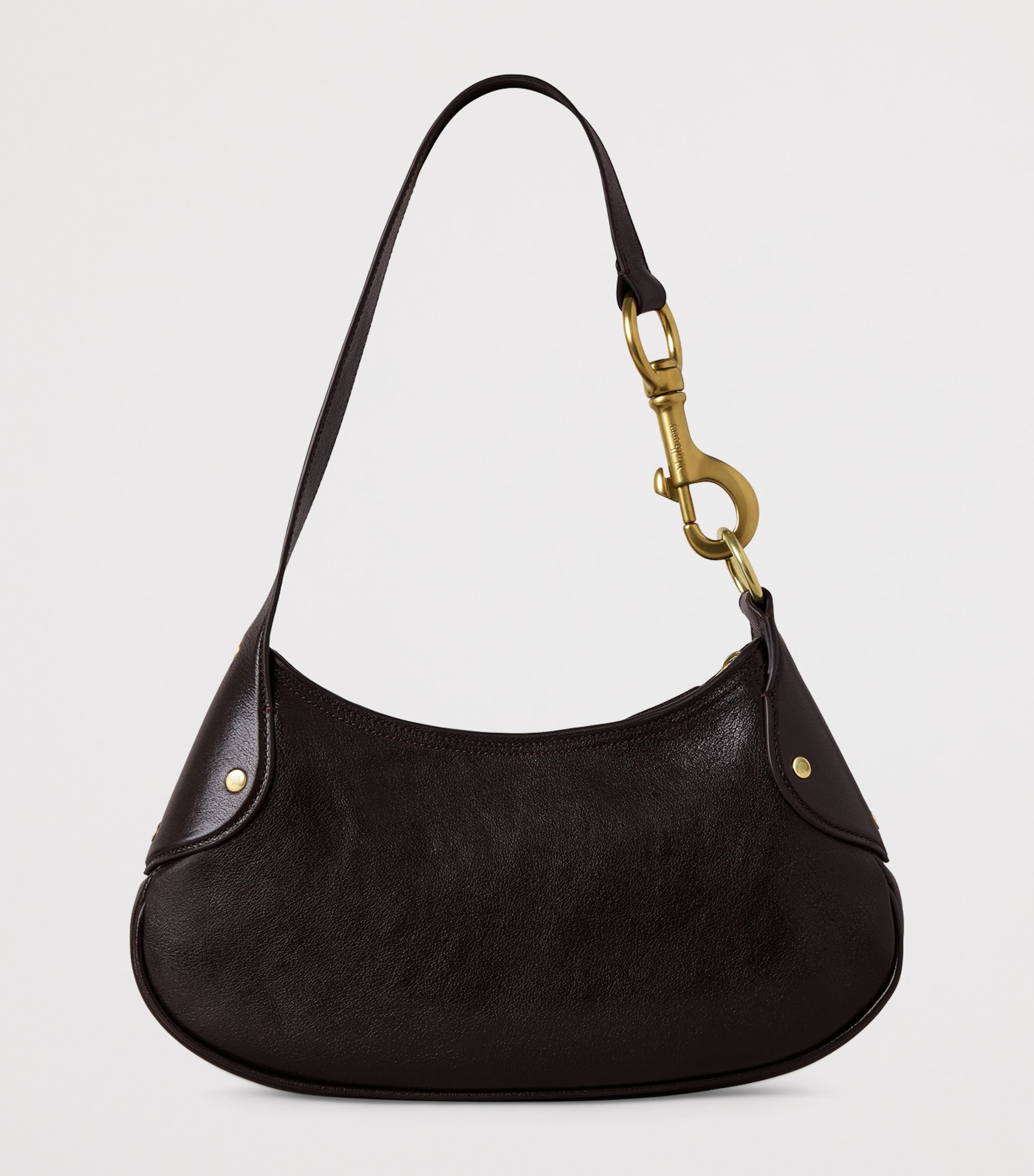 Mulberry Small Leather Hackney Shoulder Bag Ebony Image 2