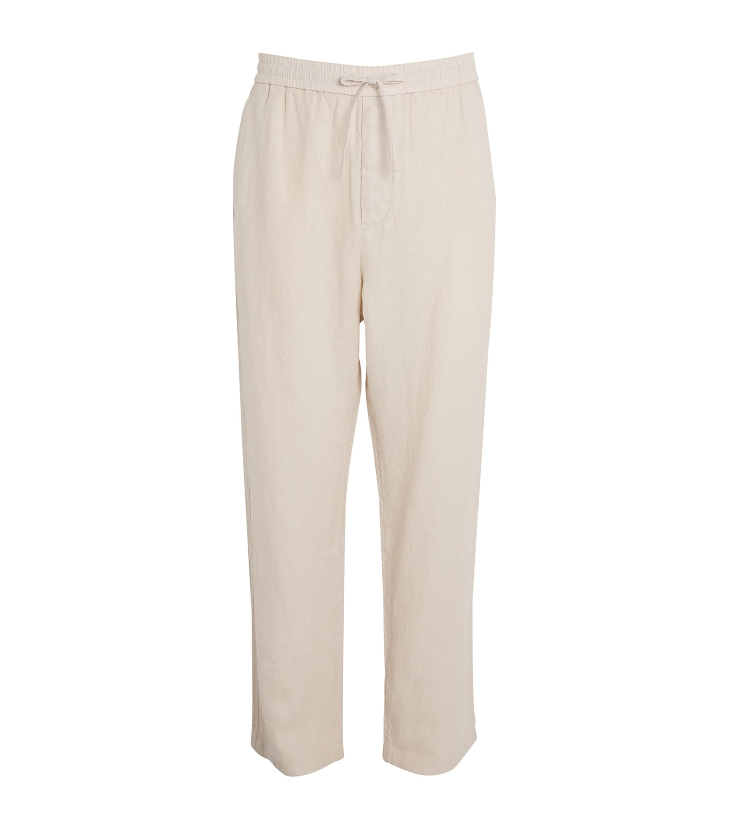 Rag & Bone Linen Bradford Trousers In Grey