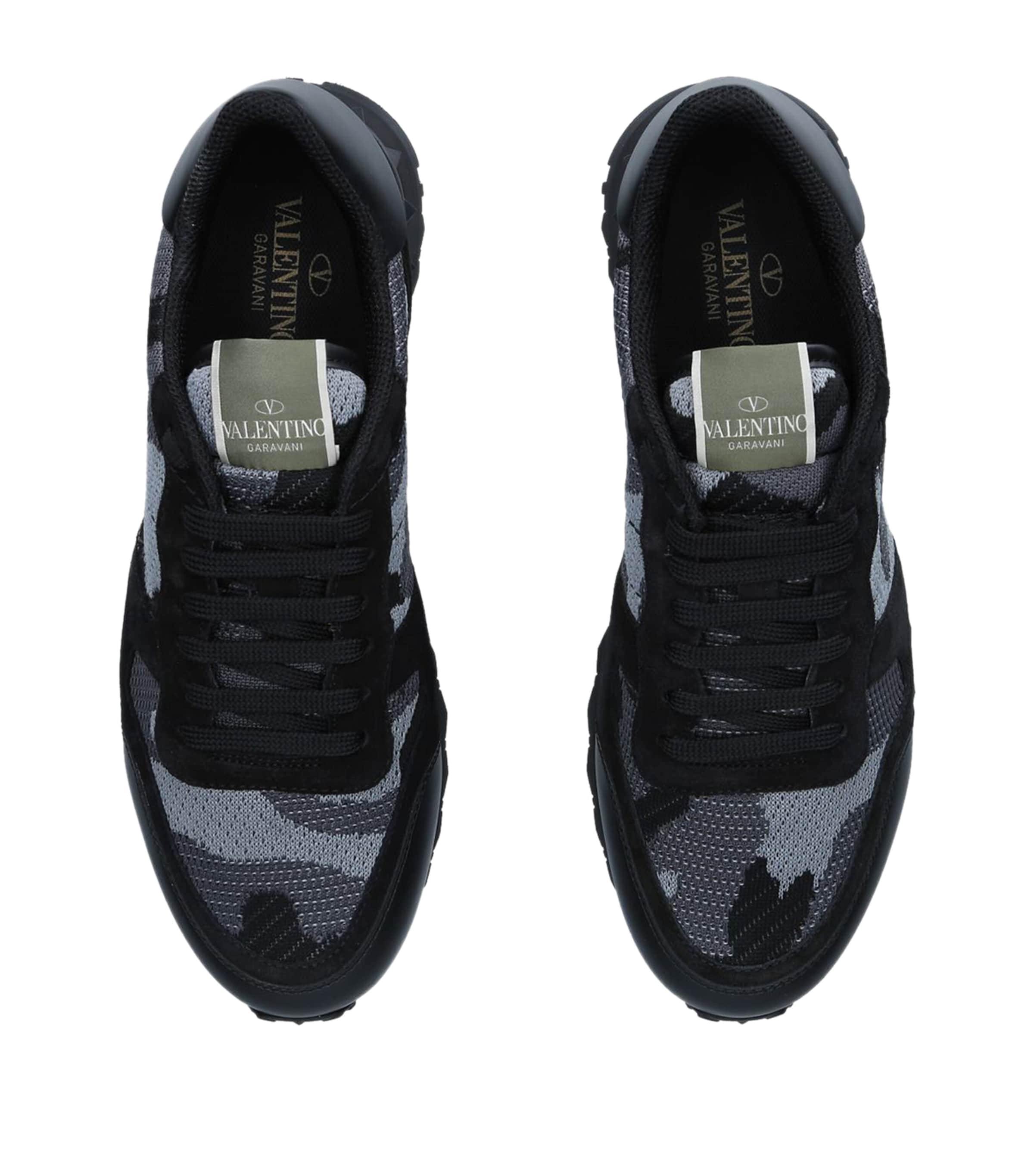 Valentino Shoes Valentino All Black Camo Valentino Garavani
