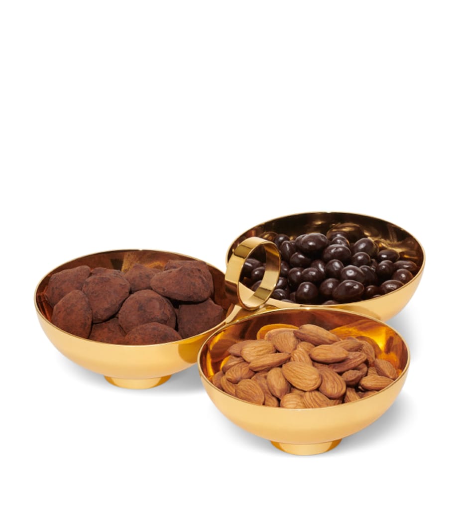 Brass Sintra 3-Bowl Server (21cm) GOLD Image 2