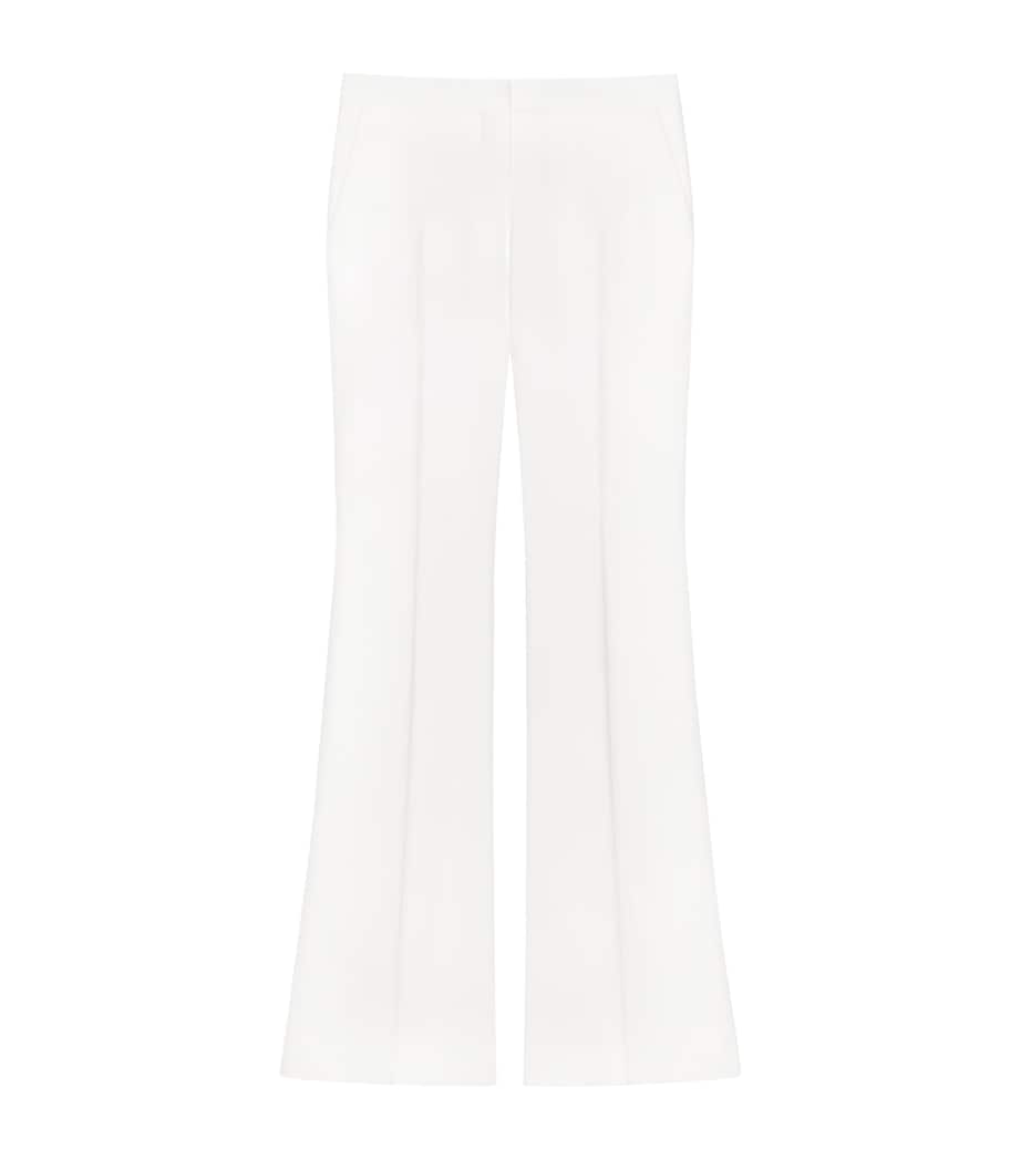 Wool Flared Trousers IVORY Image 1