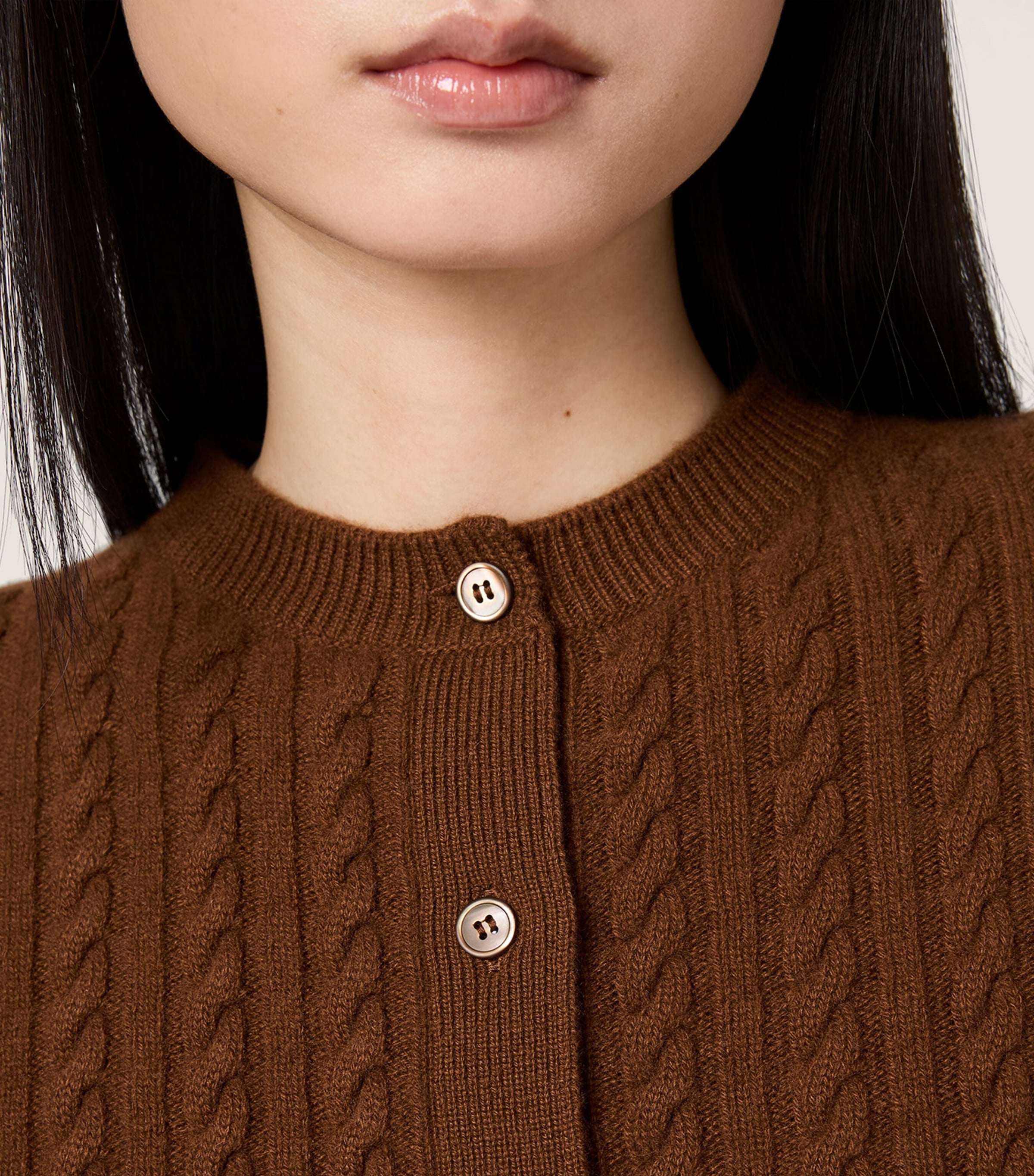 Miu Miu Womens Cashmere Cable-Knit Cardigan Image 4