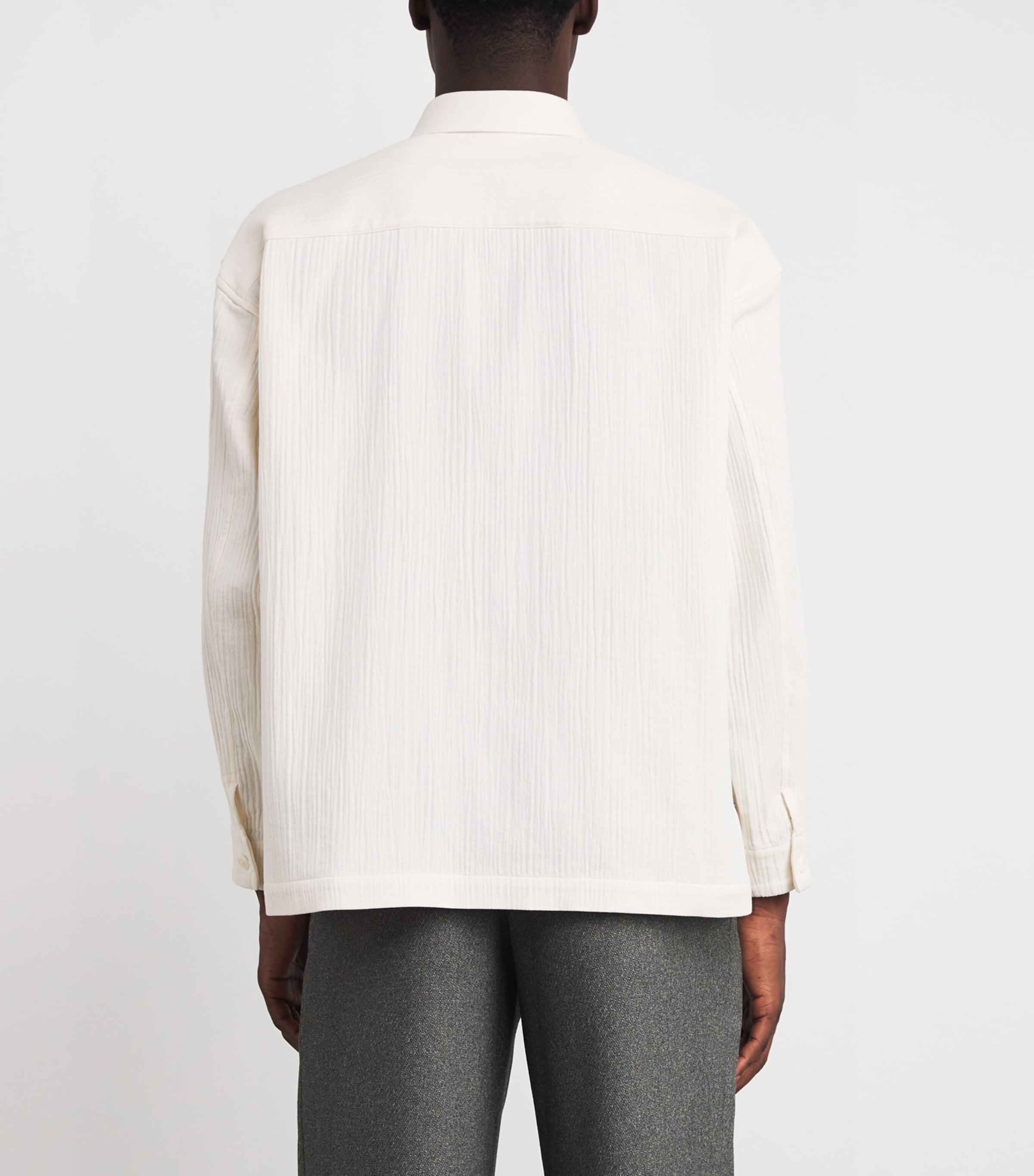 Double Weave Crepe Shirt 02-OFF-WHITE Image 4