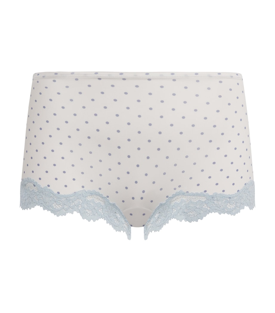 Skims Womens Polka-Dot Fits Everybody Boyshort Briefs Slate Pin Dot Print Image 1