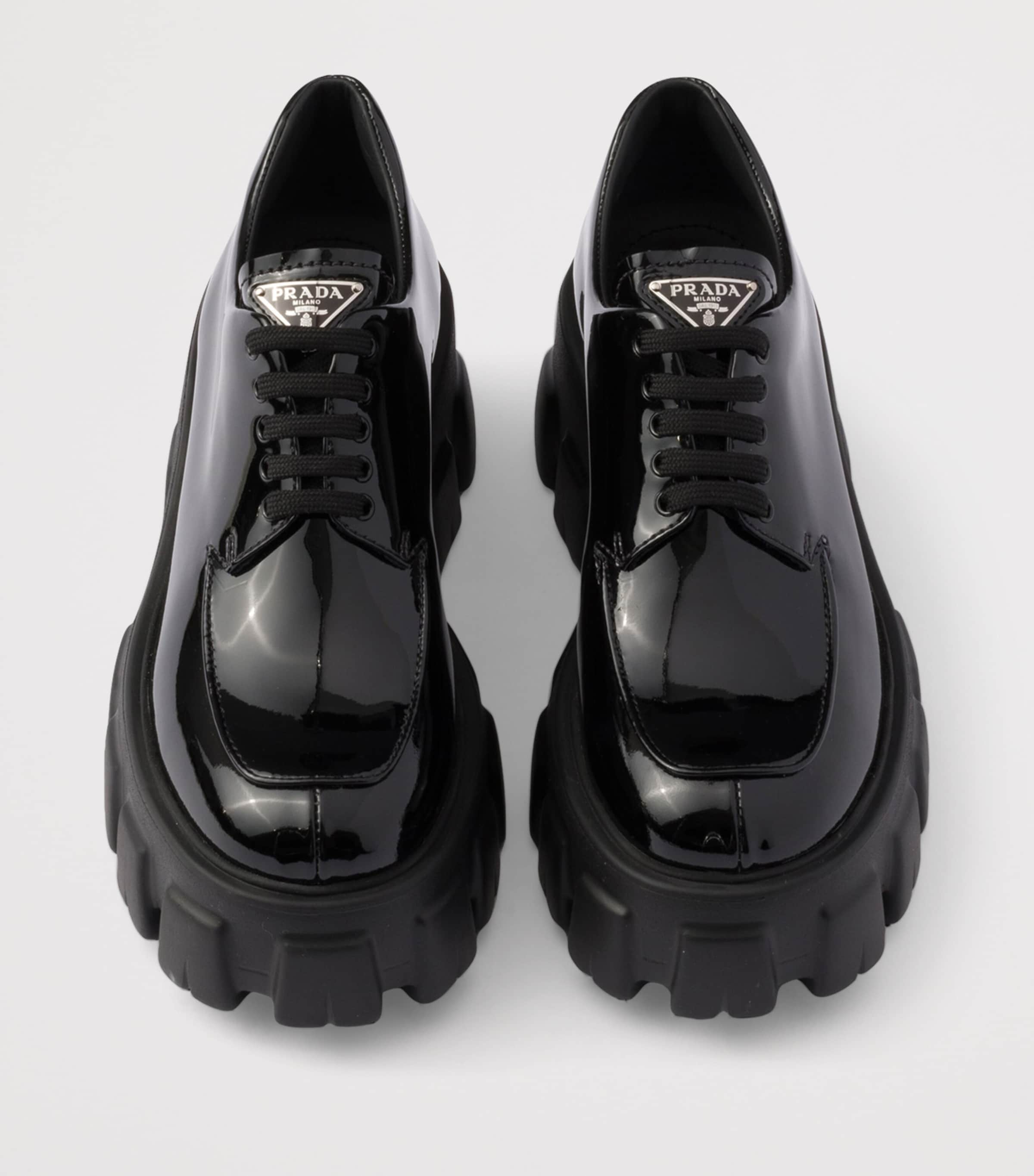 Patent Calfskin Platform Derby F0002 Image 4