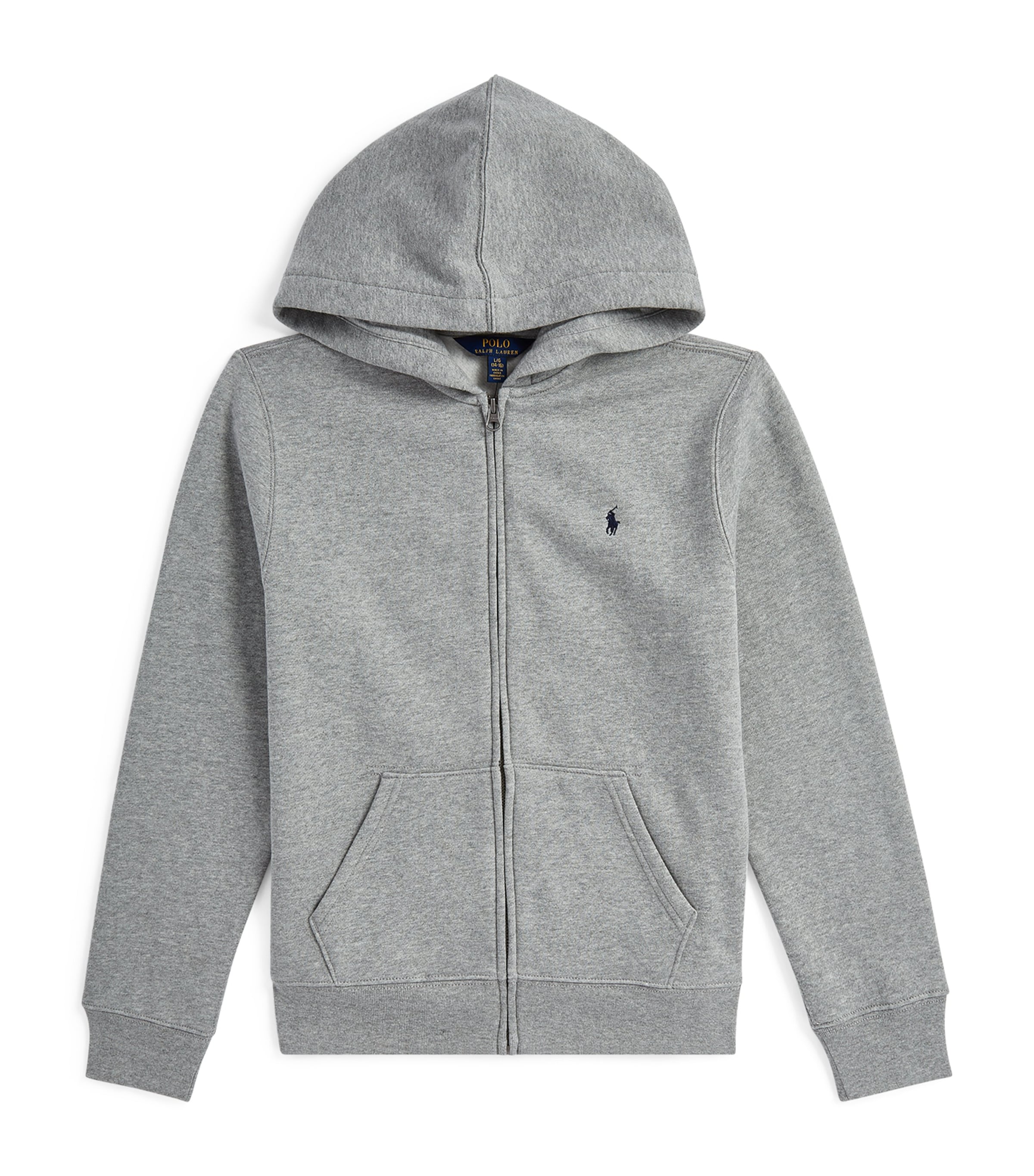 Shop Ralph Lauren Hooded Sweater In Grey