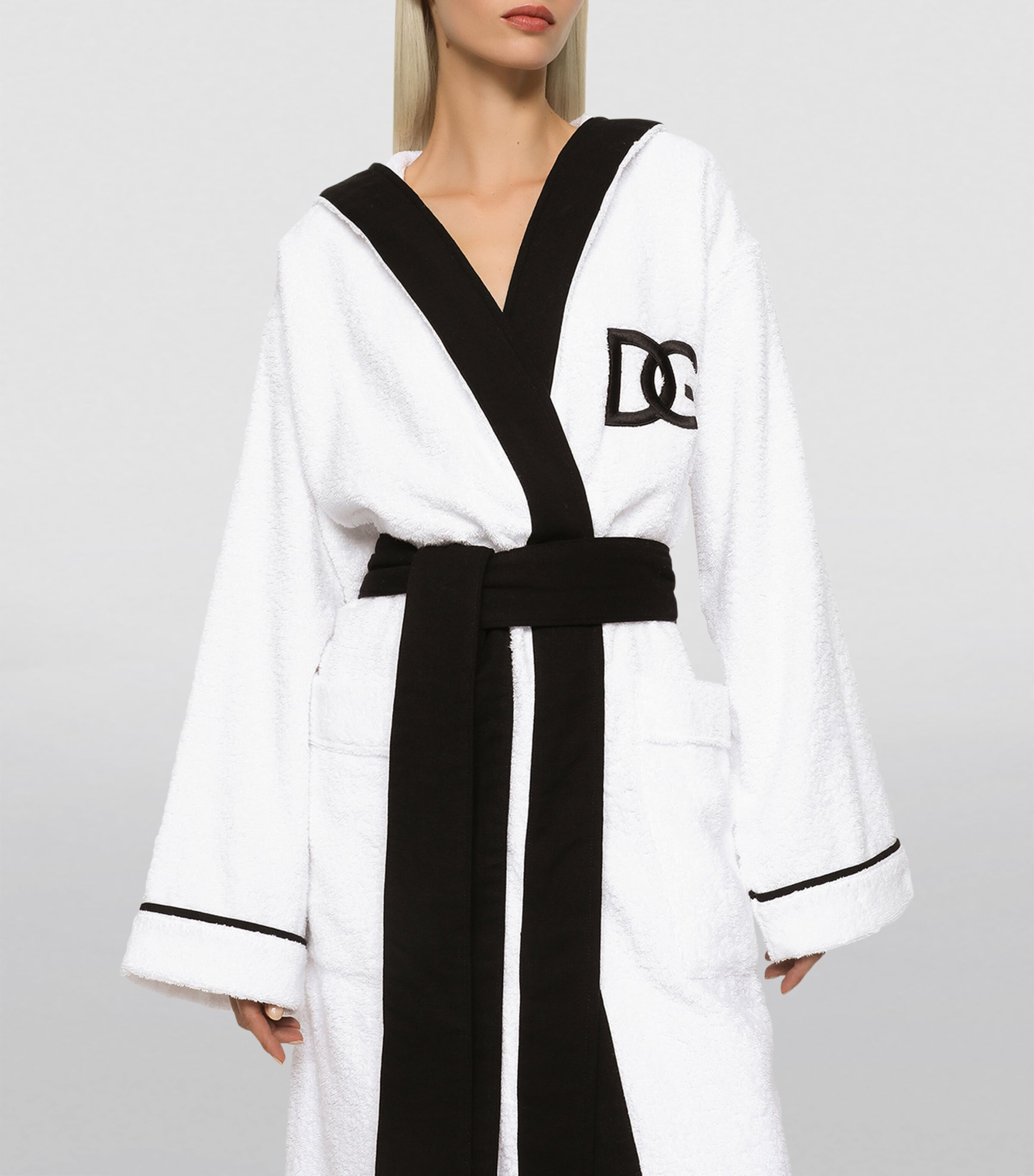 Terry Cotton DG Logo Robe U0071 B CO NERO DG L Image 6
