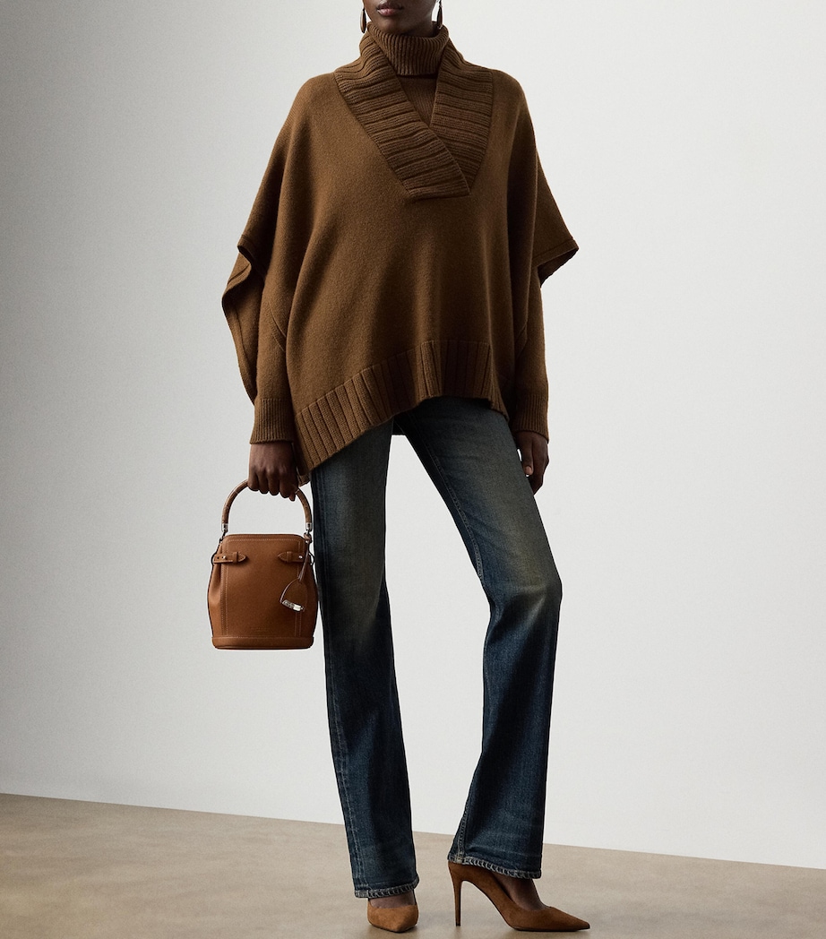 Cashmere-Blend Cape Sweater COGNAC Image 2