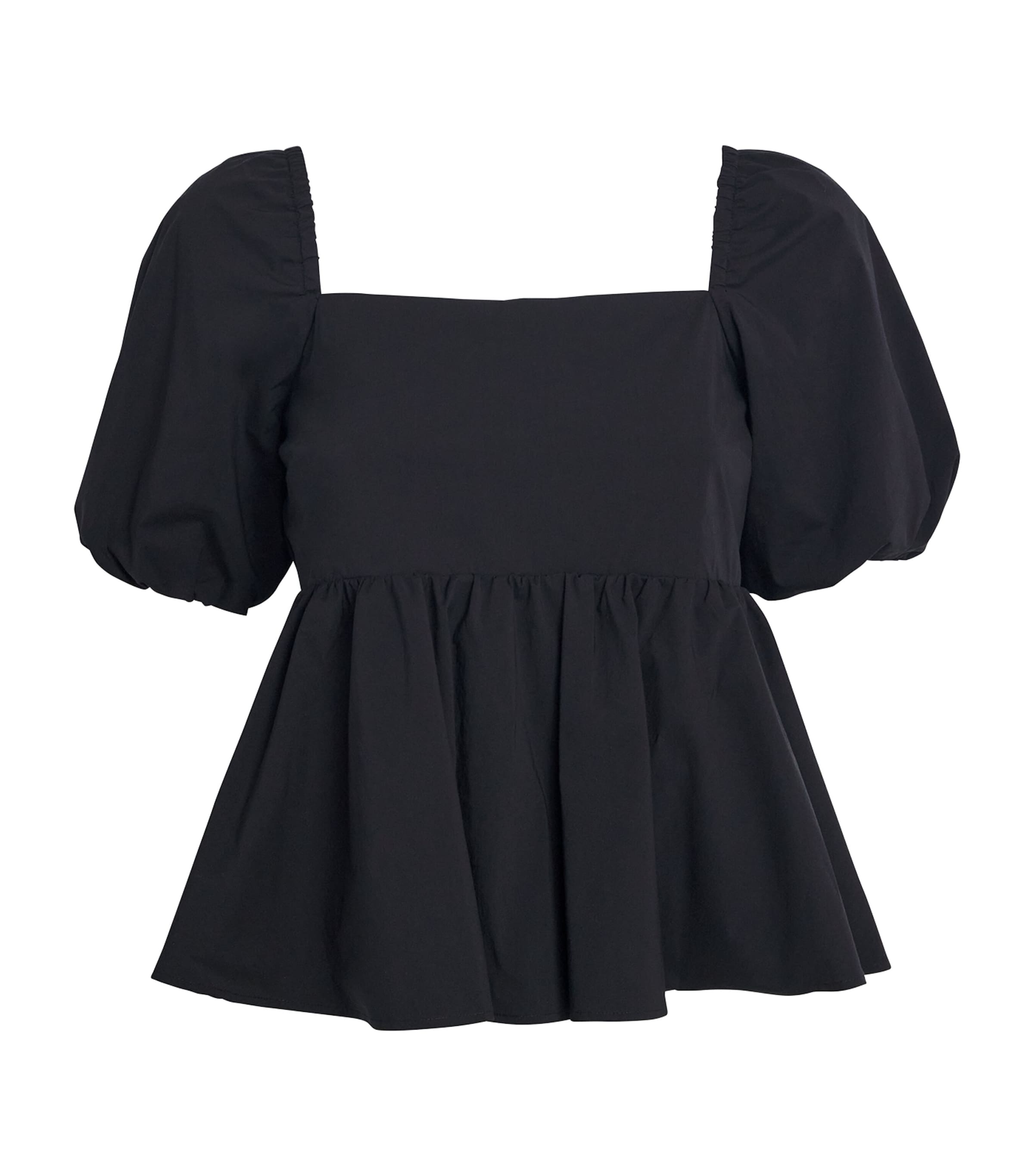 Maje Poplin Balloon Sleeve Top In Black