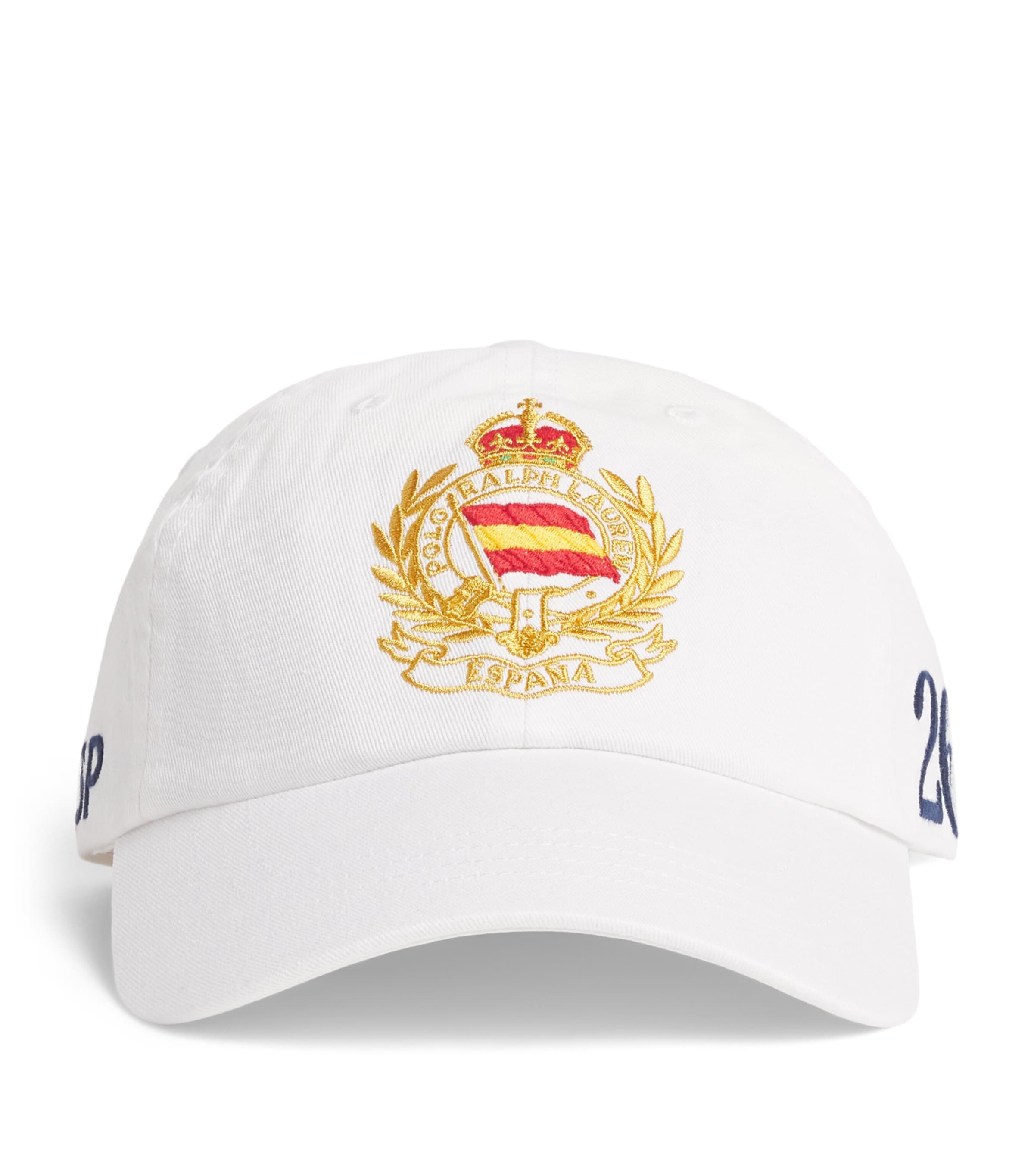 Polo Ralph Lauren Cotton Twill Spain Crest Baseball Cap Ceramic White Image 1
