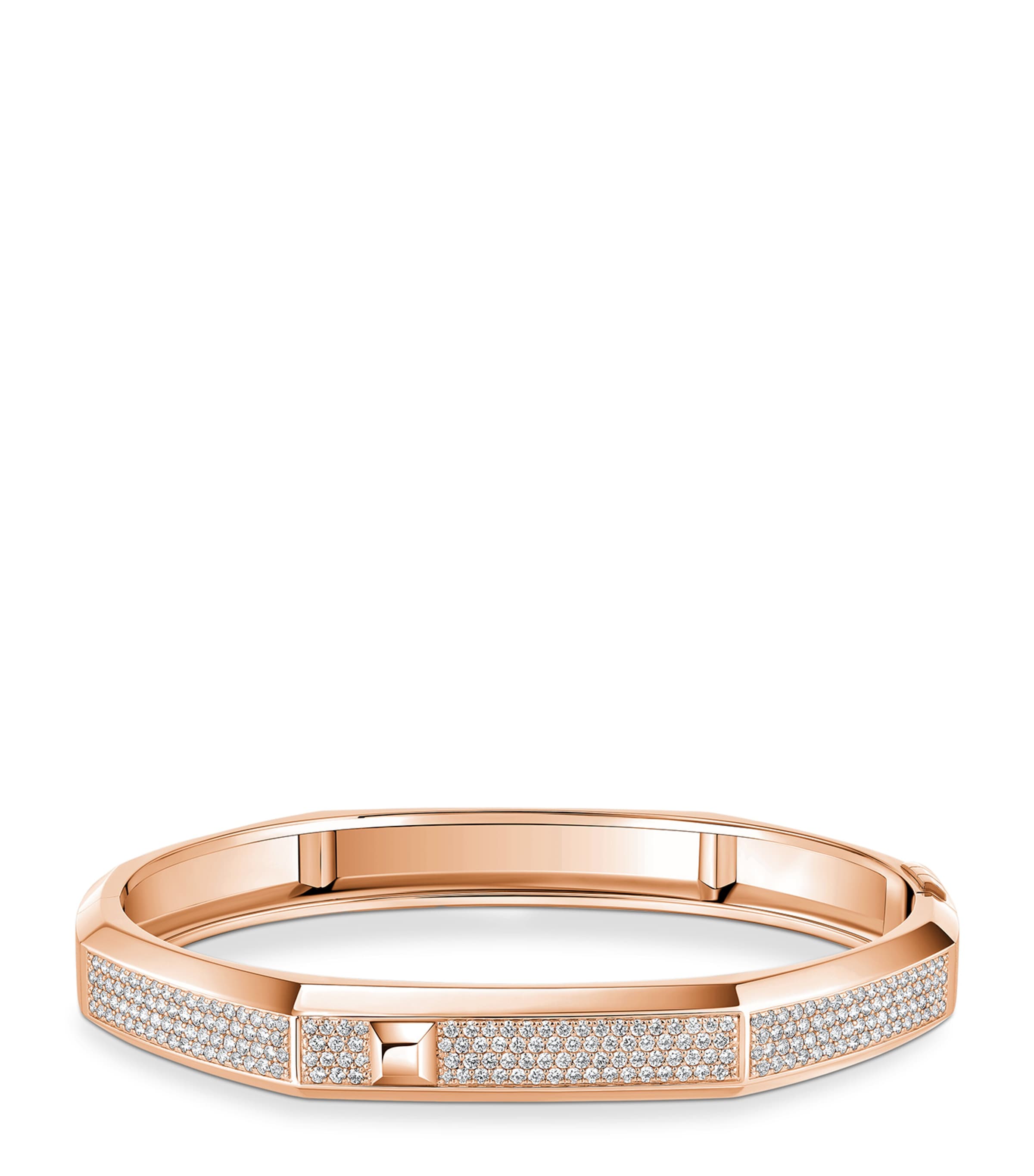 Messika Moderniste Medium Pink Gold and Diamond Pavé Bangle Pink Gold Image 1