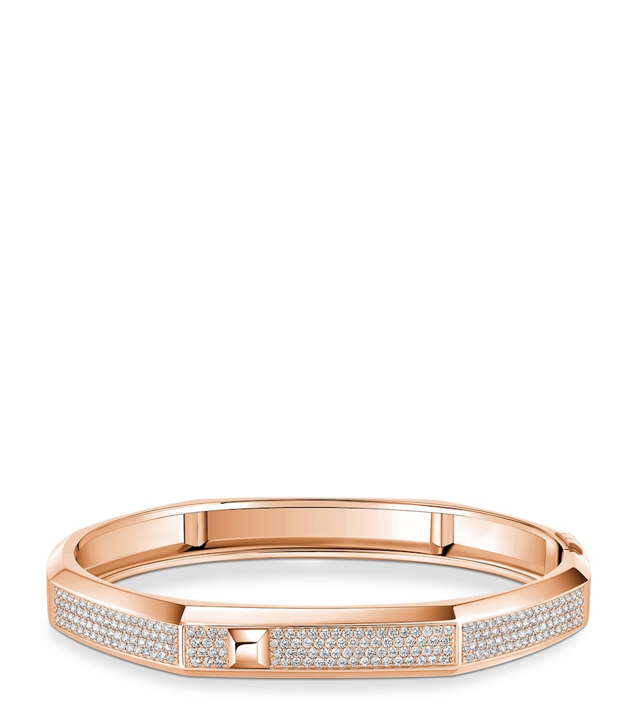Messika Moderniste Medium Pink Gold and Diamond Pavé Bangle Pink Gold Image 1