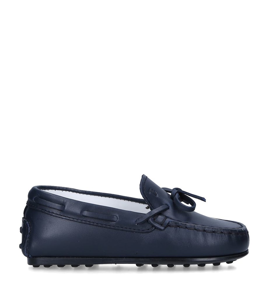 Leather Nuove City Gommini Driving Shoes NAVY Image 3
