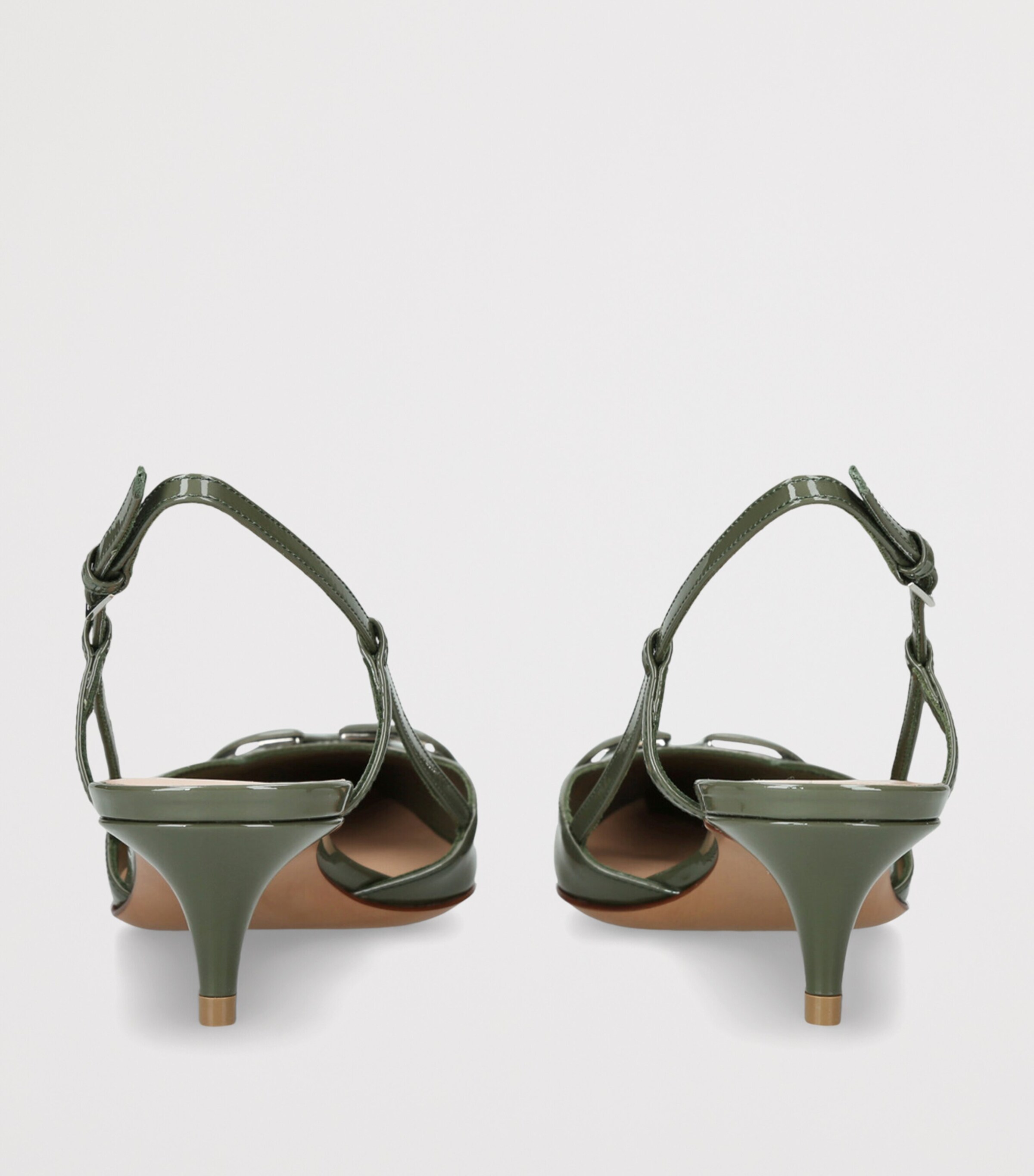 Valentino Garavani Womens VLOGO Slingback Pumps 40 Grey Image 2