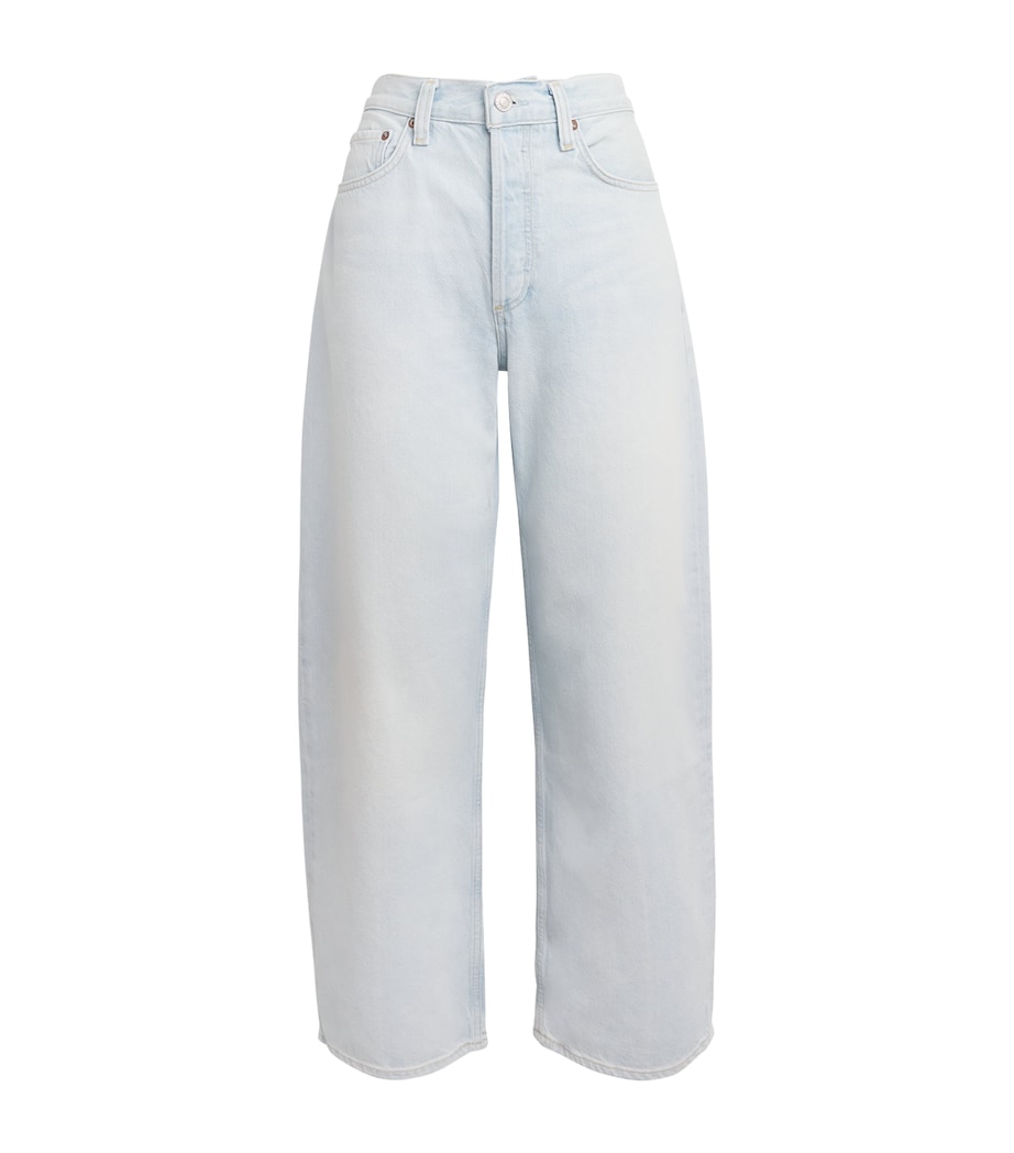 AGOLDE Womens Arc Barrel-Leg Jeans Type Lt Sky Ind Image 1