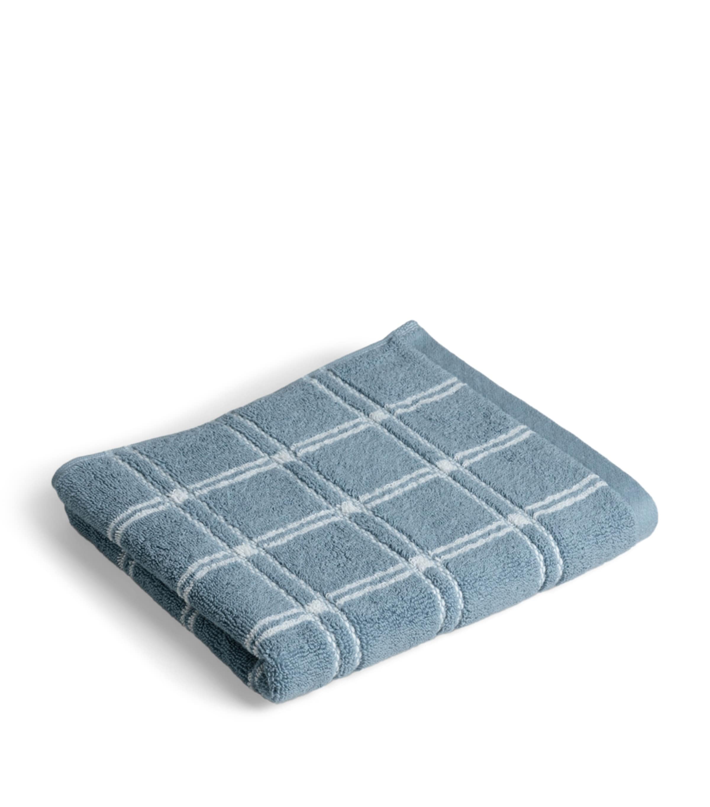 BAINA Organic Cotton Ness Hand Towel (40cm x 70cm) Celeste & Chalk Image 1