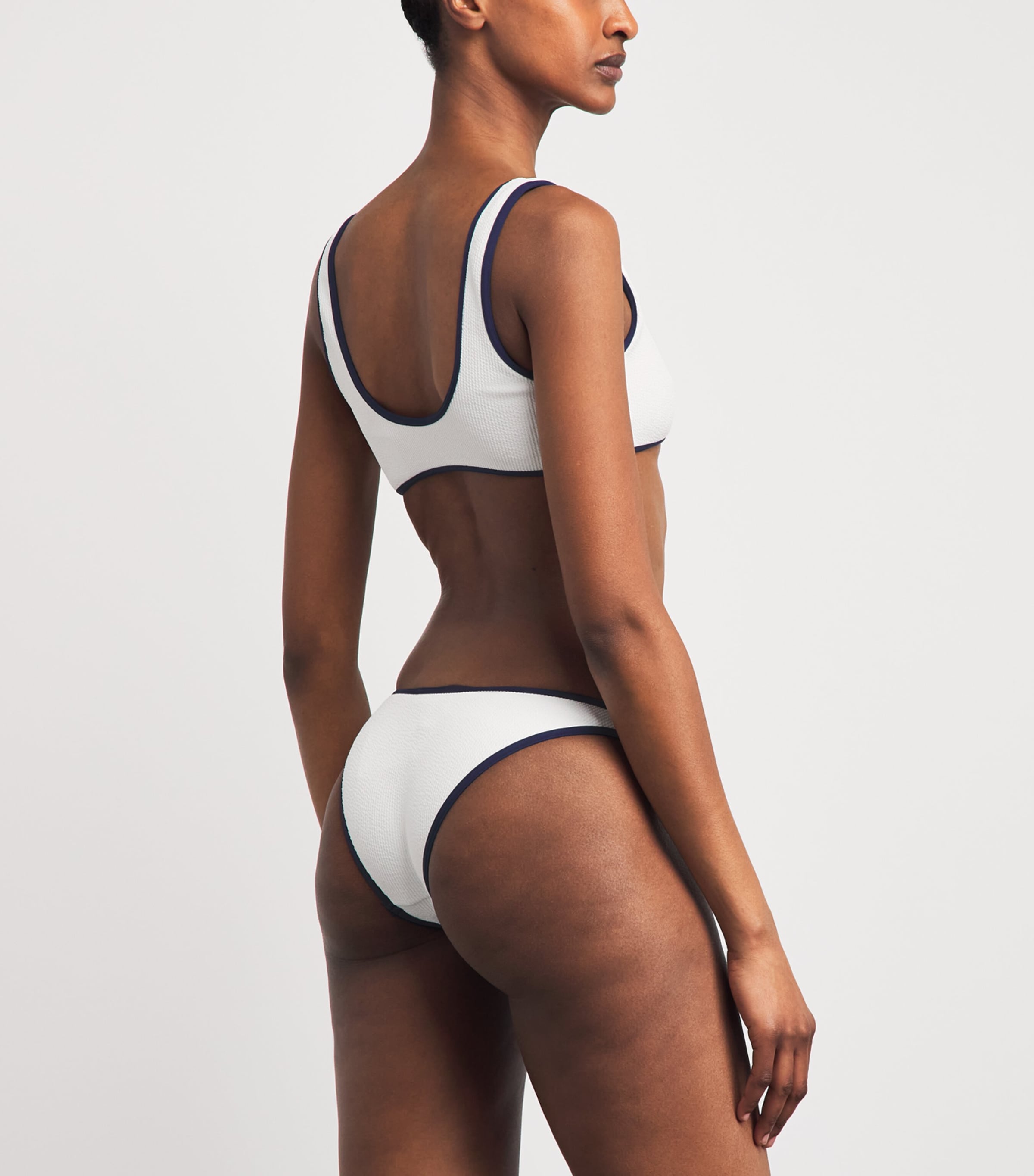 Melissa Odabash Womens Vigo Bikini Top White Ridges/navy Image 4