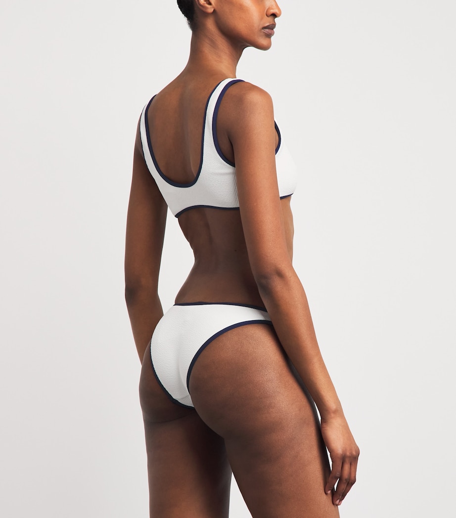 Melissa Odabash Womens Vigo Bikini Top White Ridges/navy Image 4