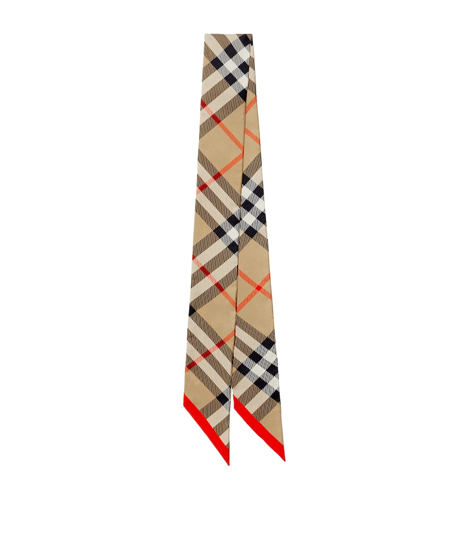 Burberry Silk Check Scarf Sand Image 1