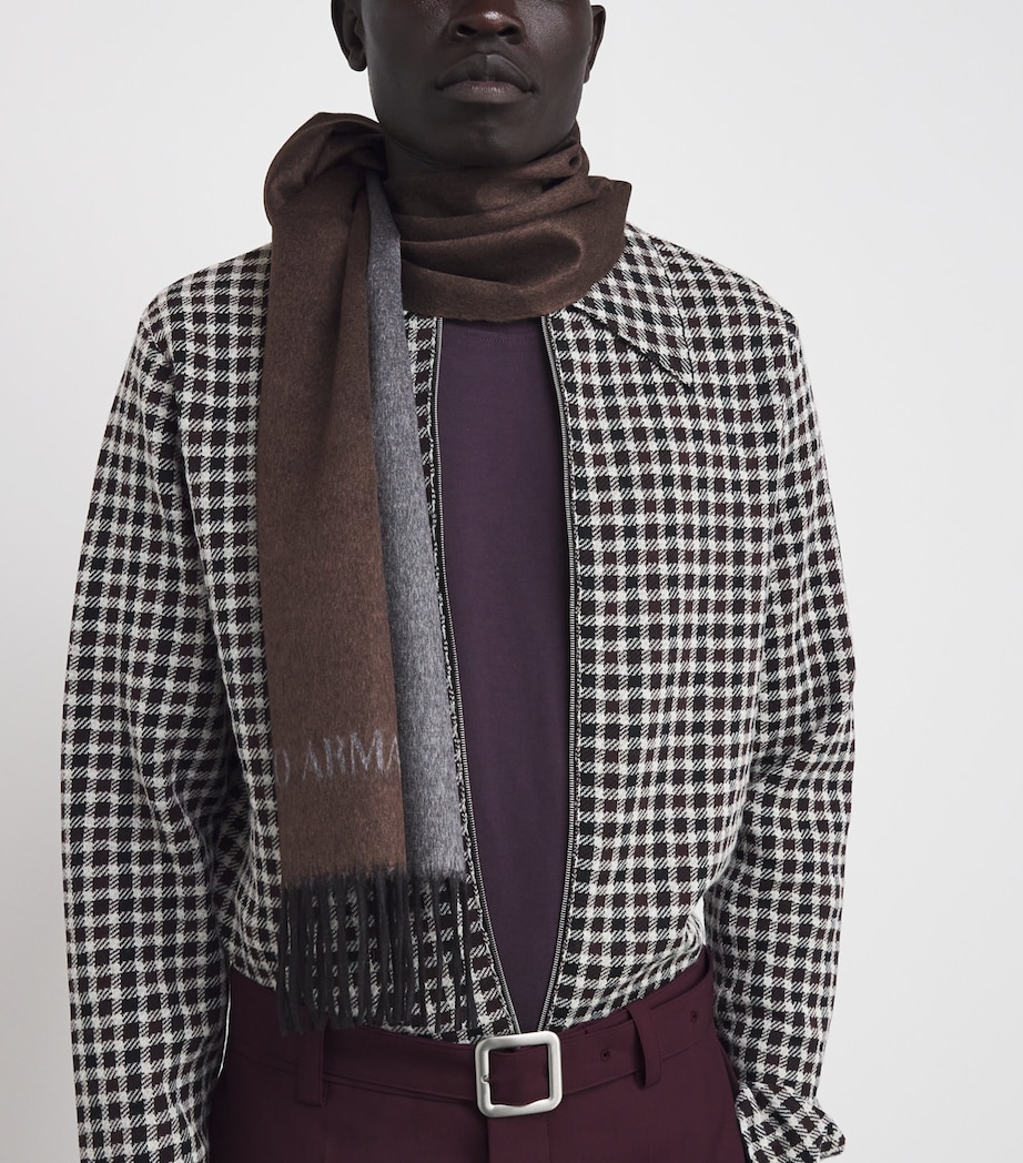 Silk-Cashmere Fringe Scarf F6045 Image 3