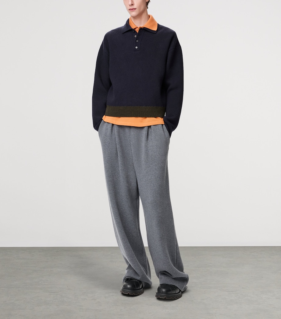 Wool-Blend Polo Sweater NAVY BLUE Image 2