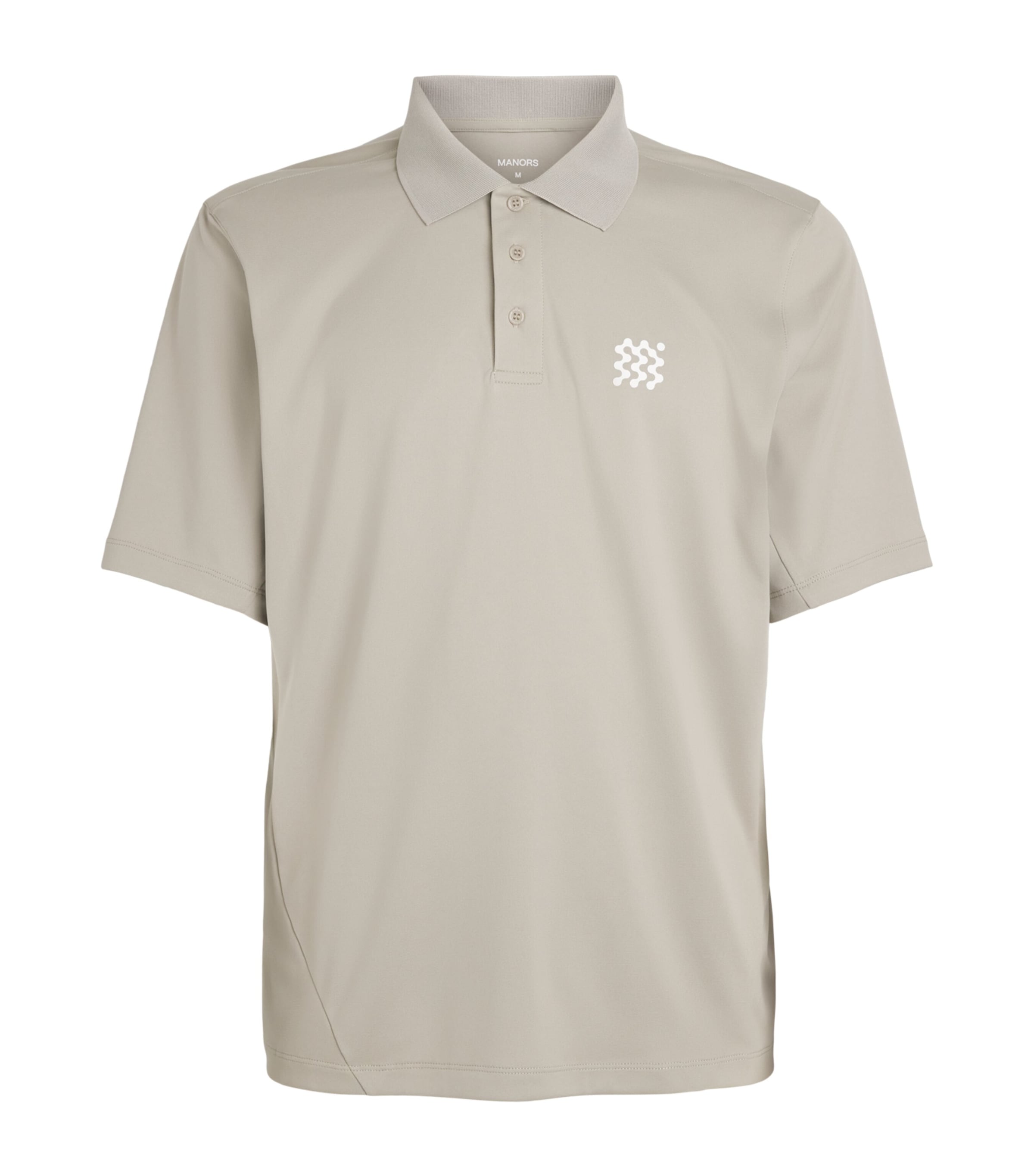 Manors Mens Seawool Logo Polo Shirt Dune Image 1