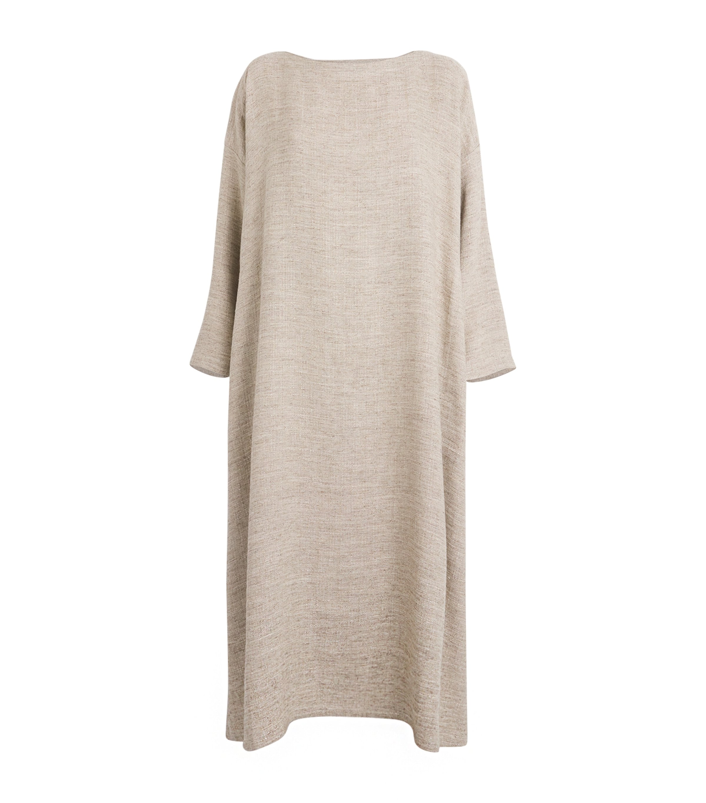 Eskandar Linen-blend Maxi Dress In Neutral