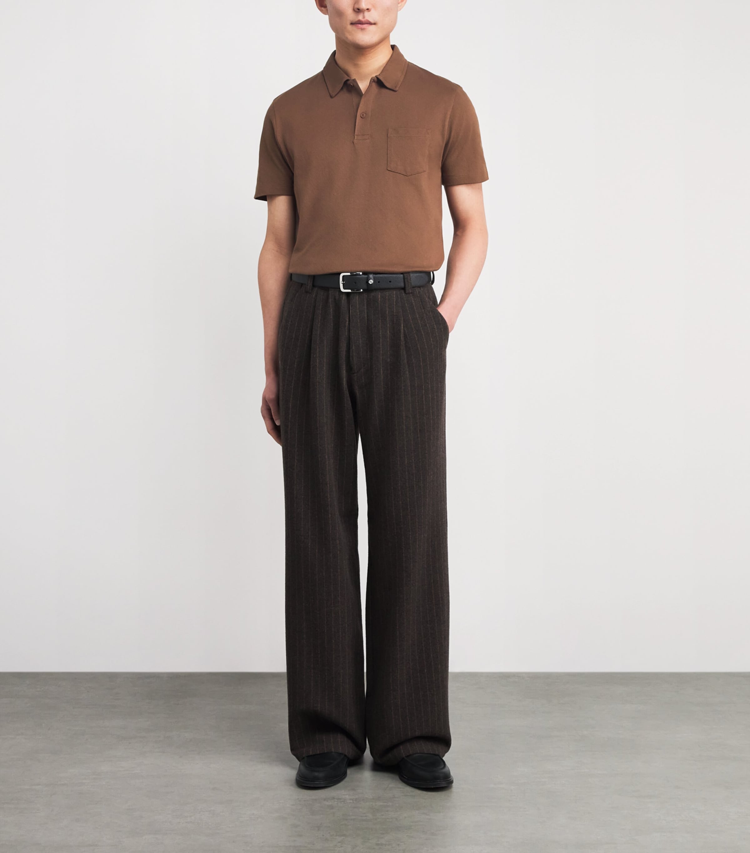 Supima Cotton Riviera Polo Shirt CONKER BROWN BRGL Image 2