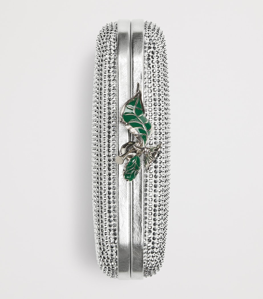 Leather Crystal Knot Minaudière Clutch Bag 1904 Image 5