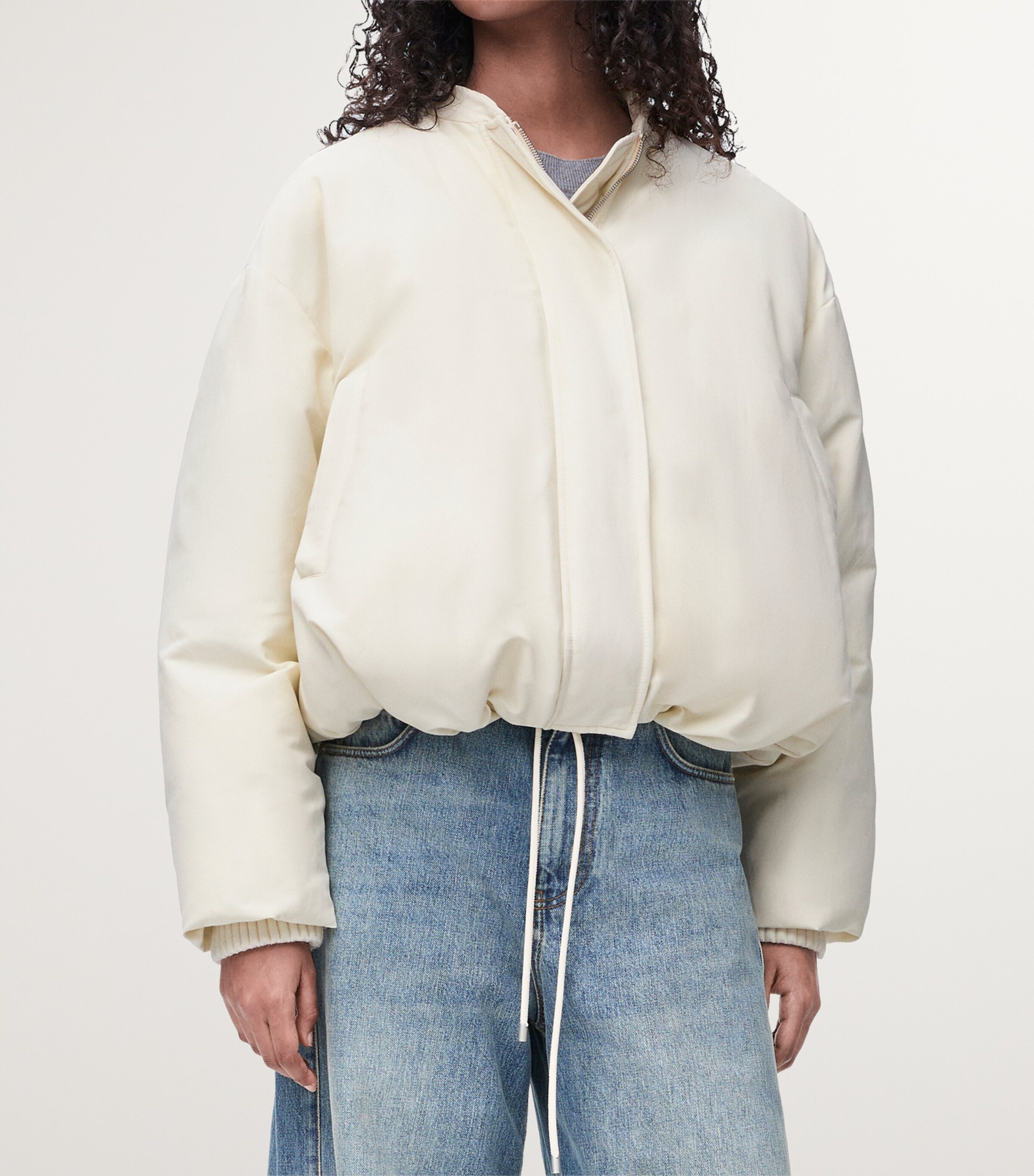 LOEWE Womens Shell Water-Repellent Puffer Jacket Ivory Image 4