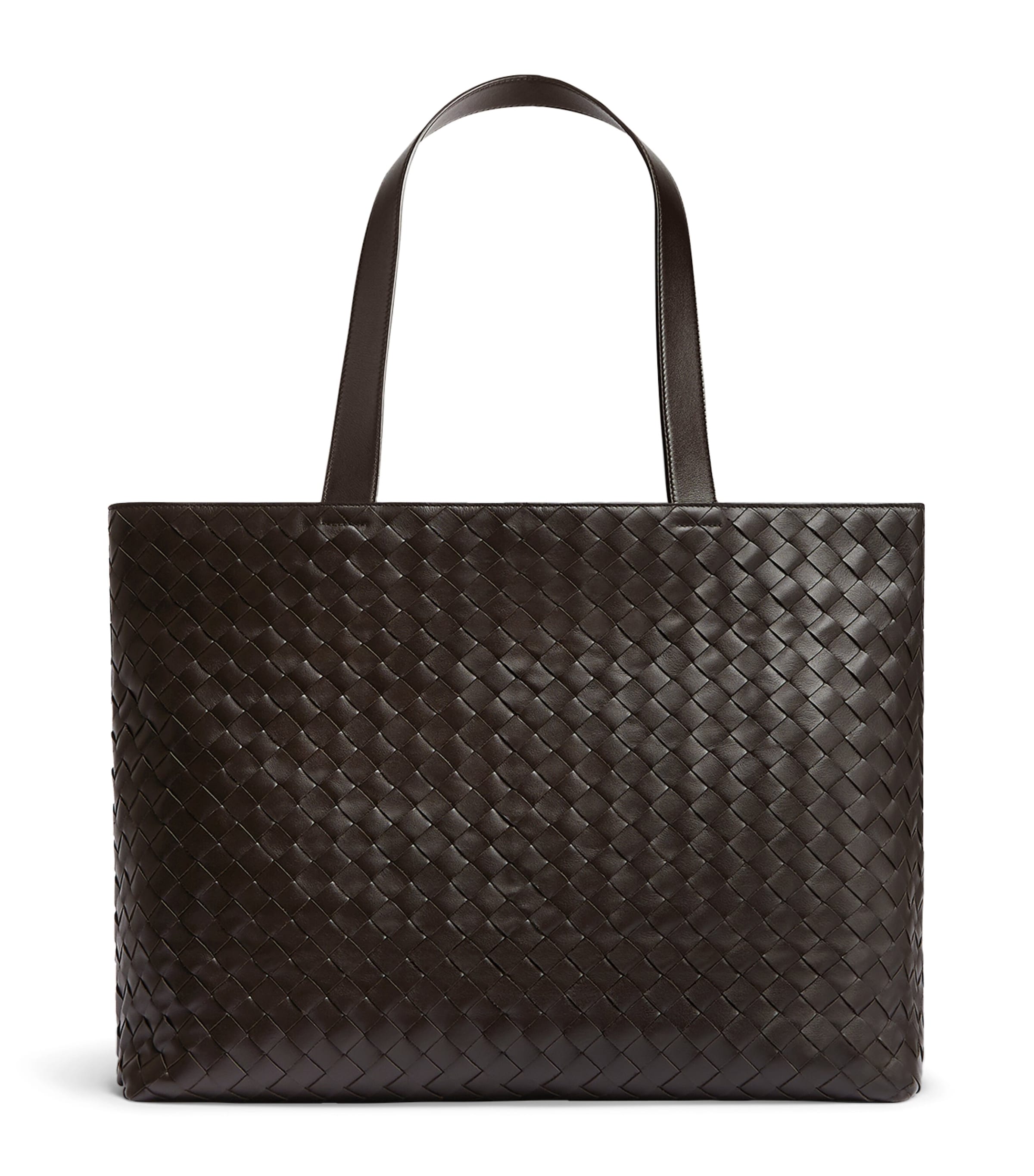 Bottega Veneta Large Zipped Intrecciato Tote Bag In Brown