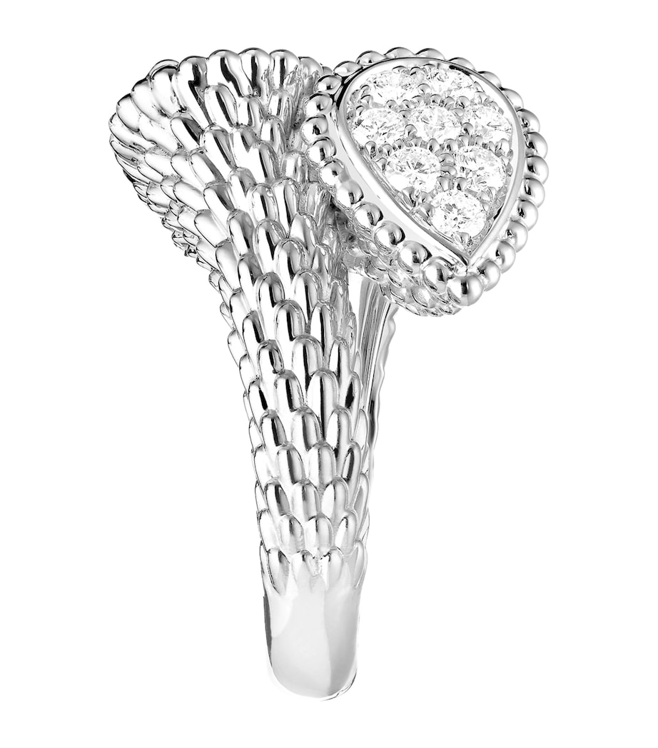 White Gold and Diamond Serpent Bohème Toi et Moi Ring WHITE GOLD Image 2