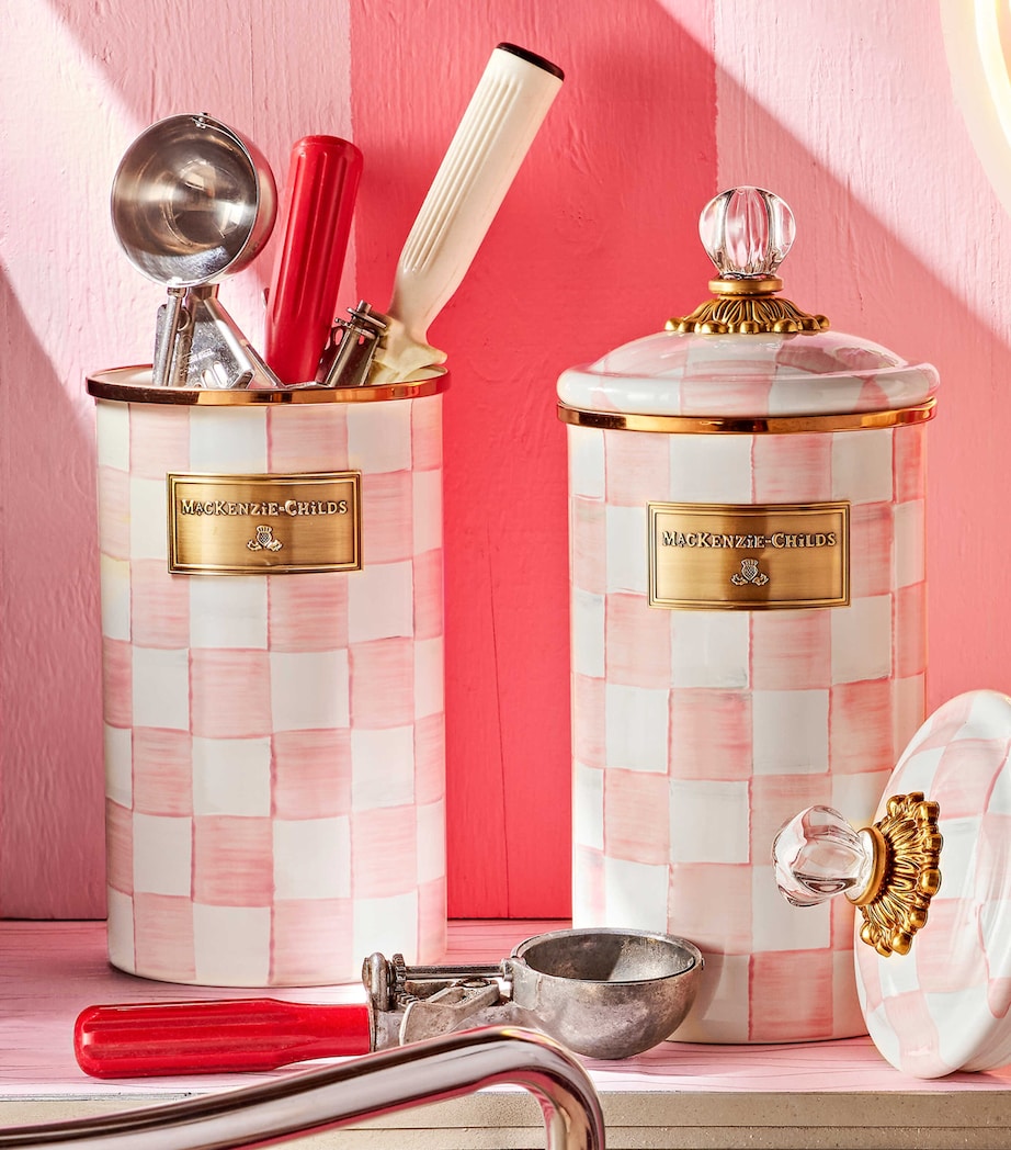 Rosy Check Utensil Holder PINK Image 2