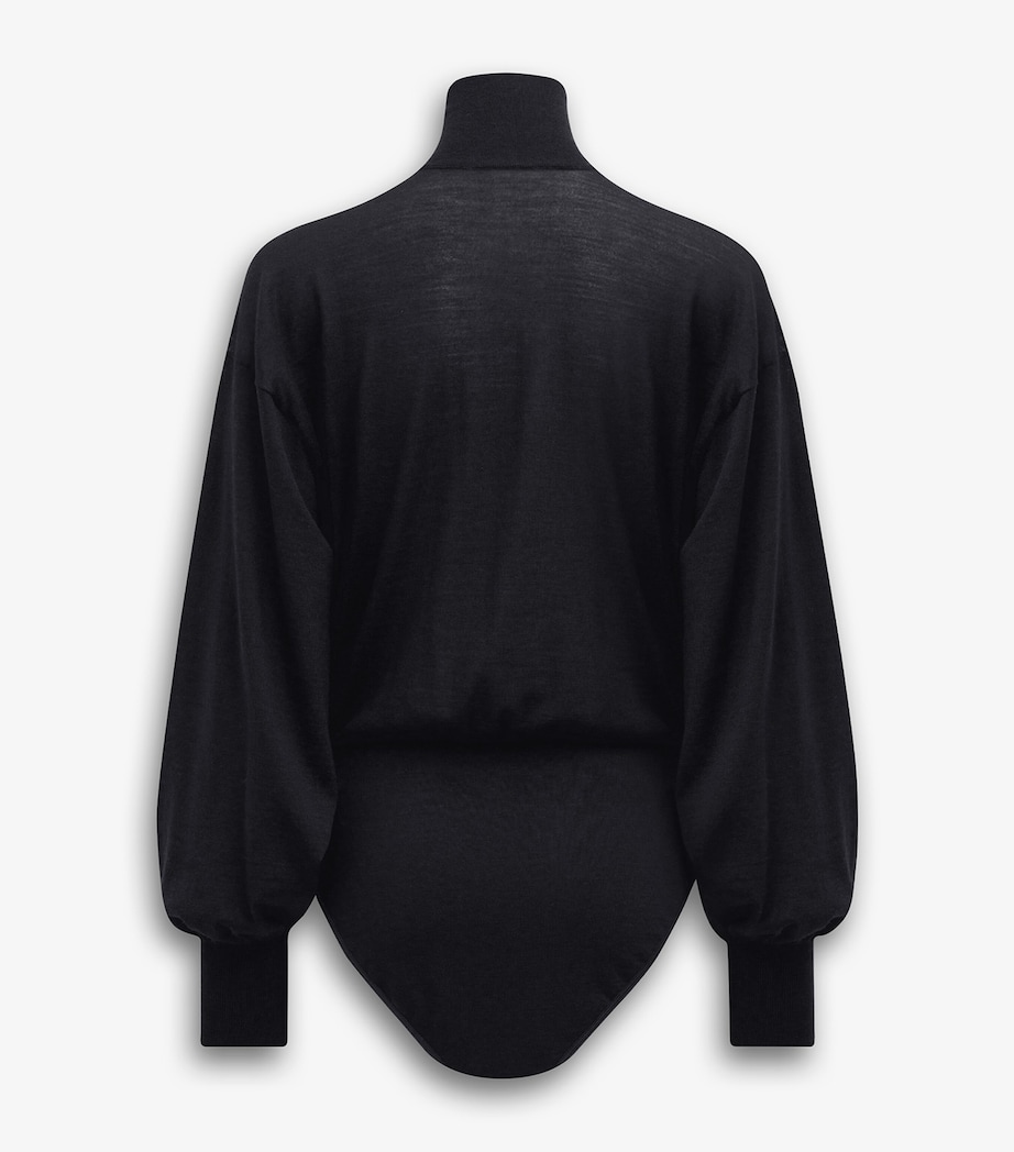 Alaïa Womens Slit-Detail Bodysuit Noir Alaia Image 2