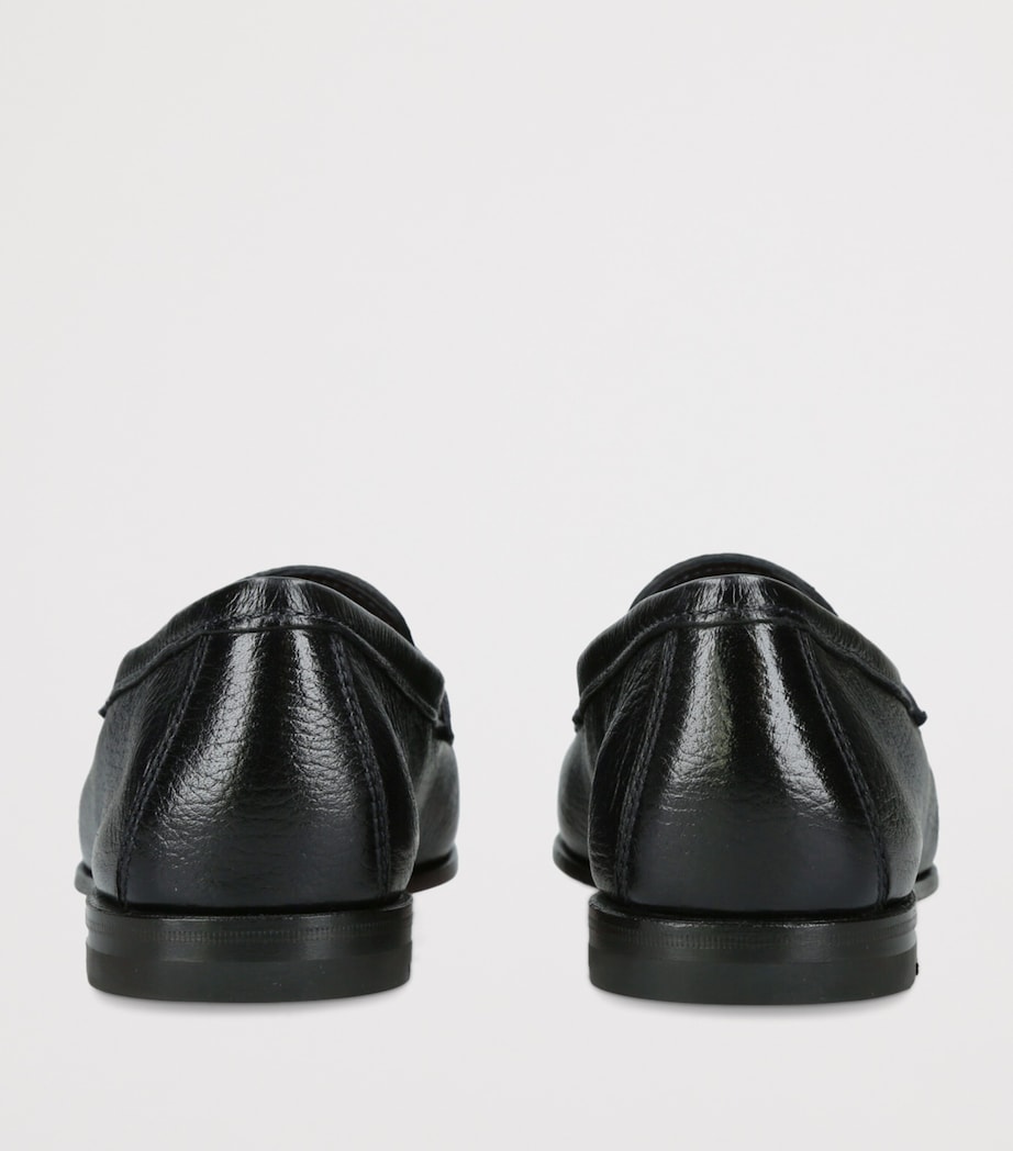 Grained Leather Carlo Loafers NAVY Image 2
