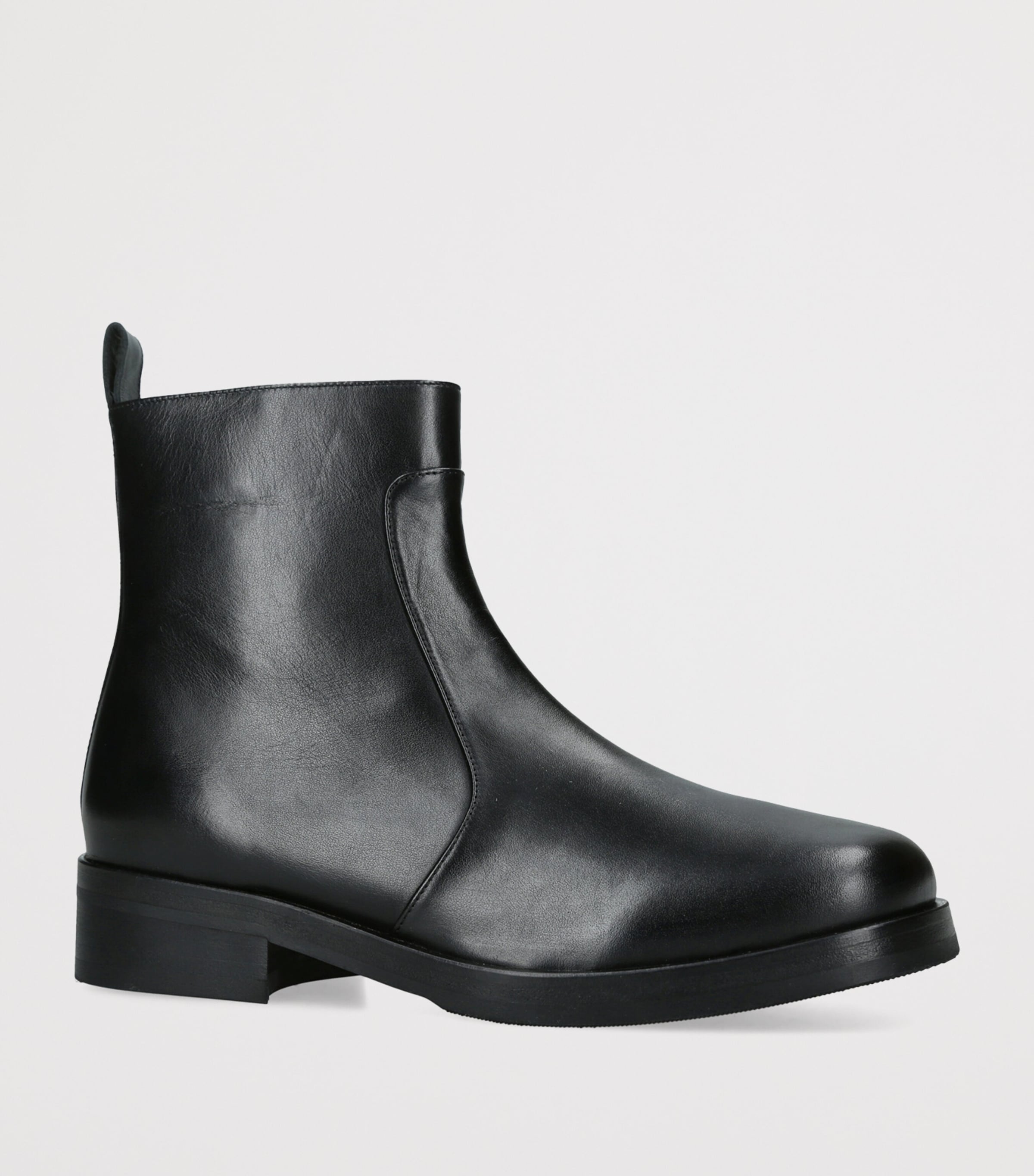 Studio Nicholson Leather Square-Toe Ankle Boots Black Image 2