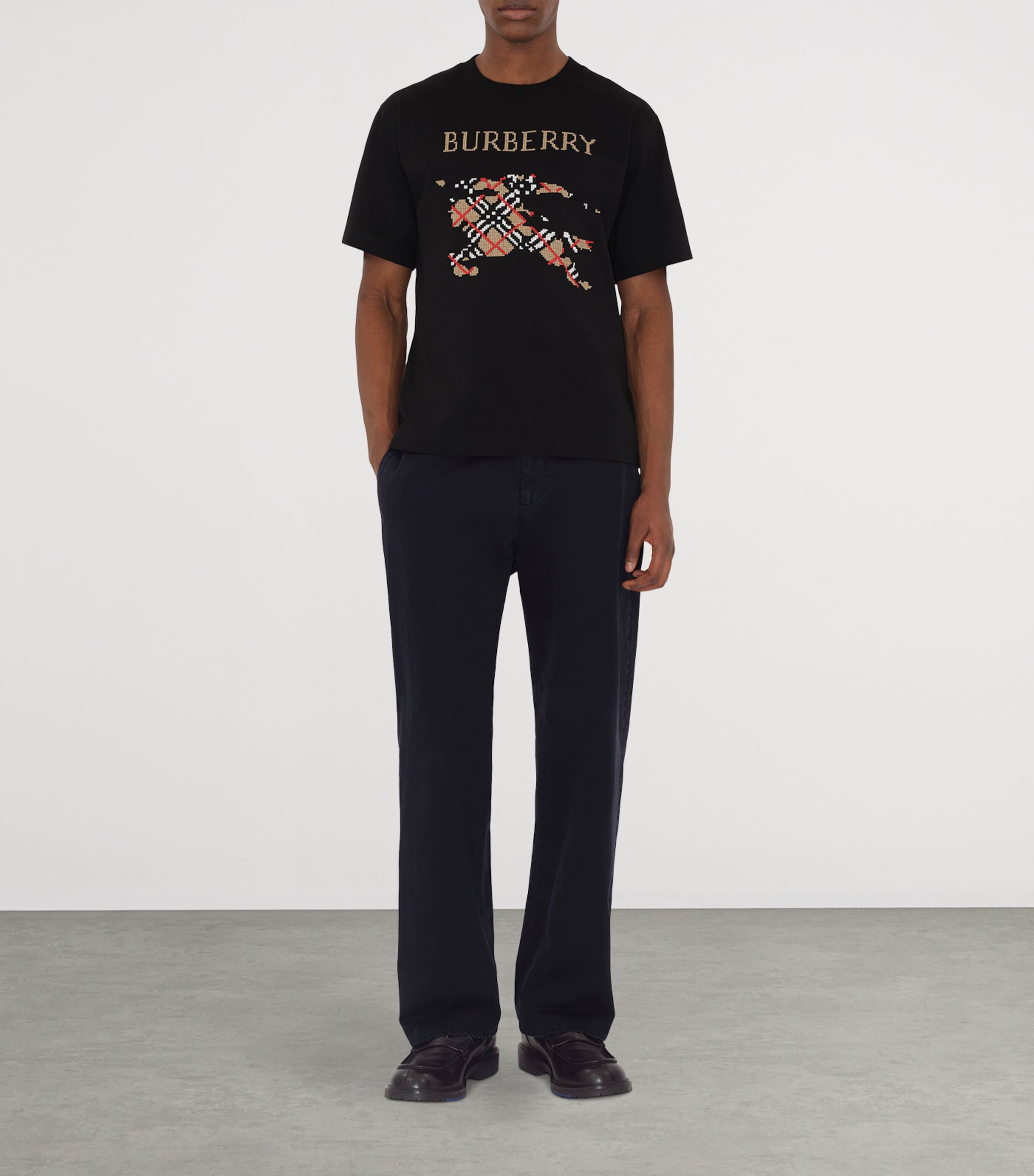 Check EKD-Print T-Shirt BLACK Image 2