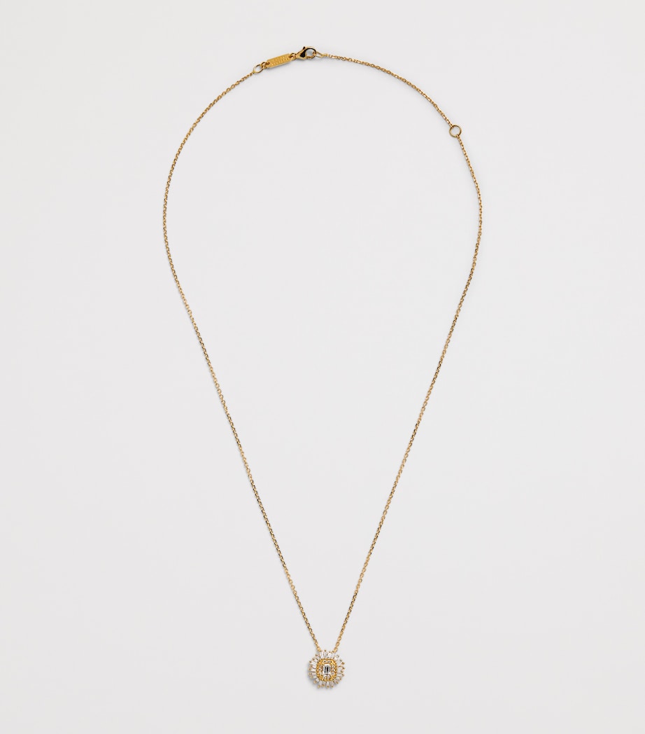 Suzanne Kalan Yellow Gold and Diamond One of a Kind Flower Necklace Yg/wd Image 3