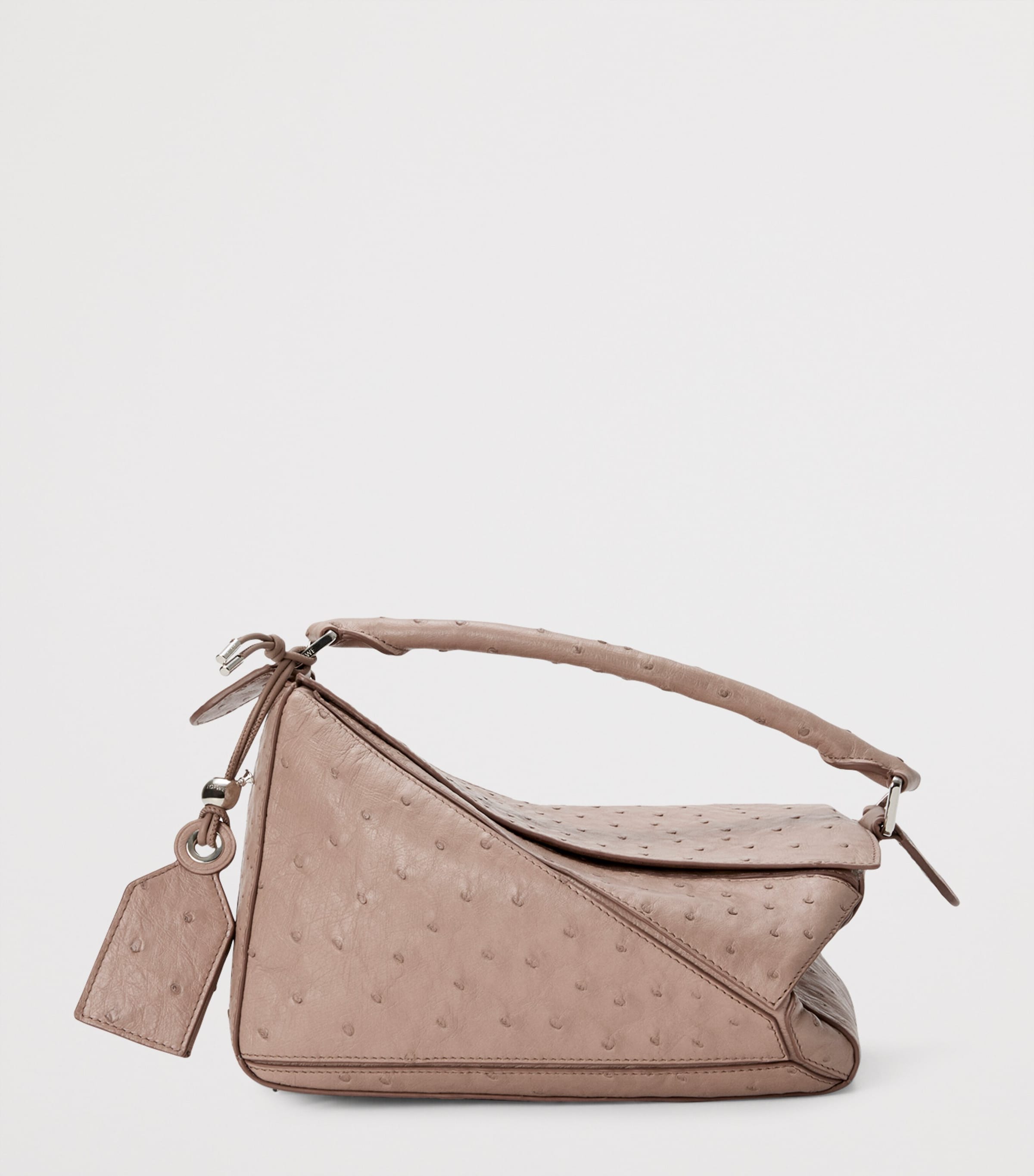 Small Leather Puzzle Top-Handle Bag TAUPE Image 2