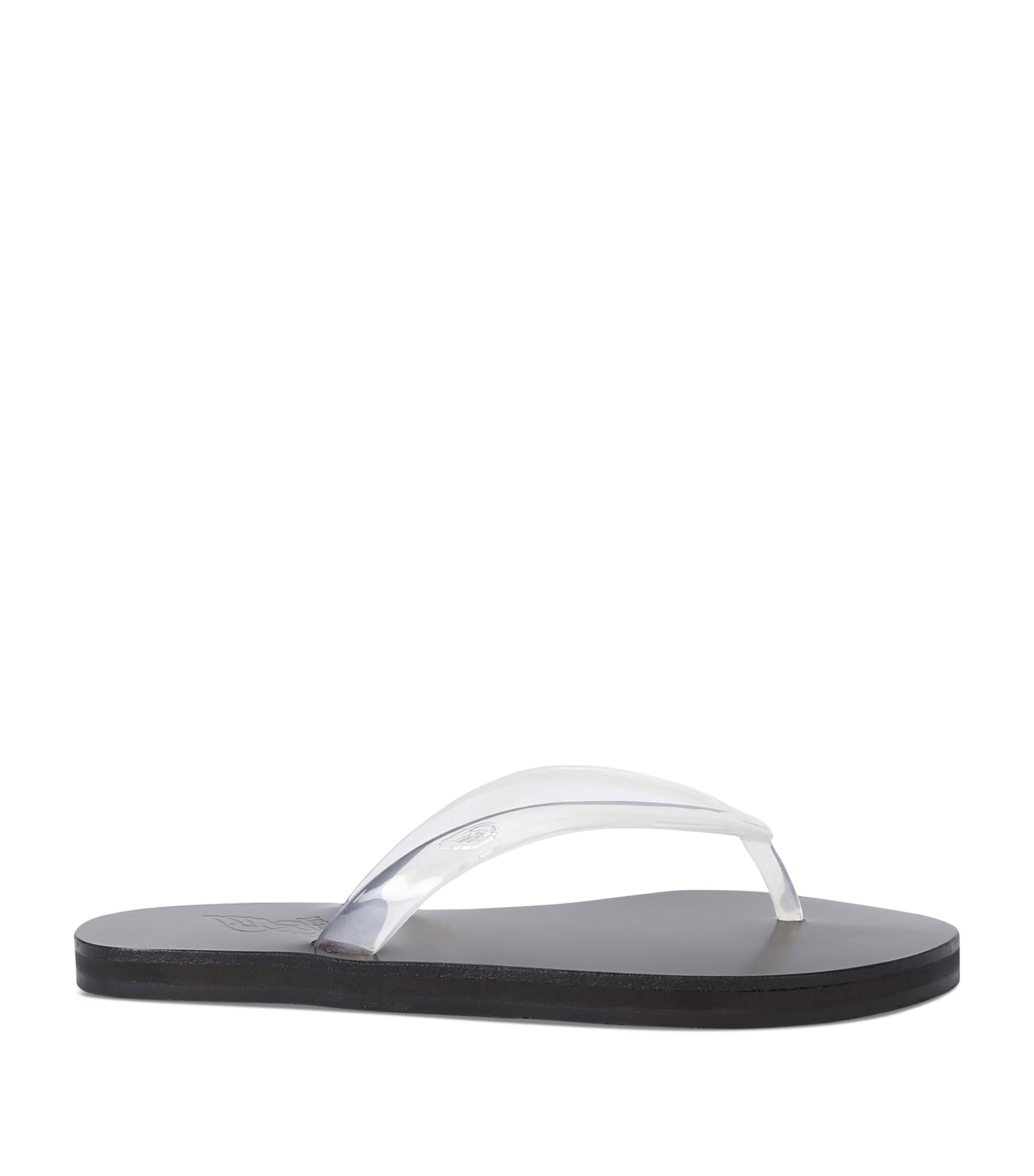 Ancient Greek Sandals Woman Thong Sandal Transparent Size 6 Rubber