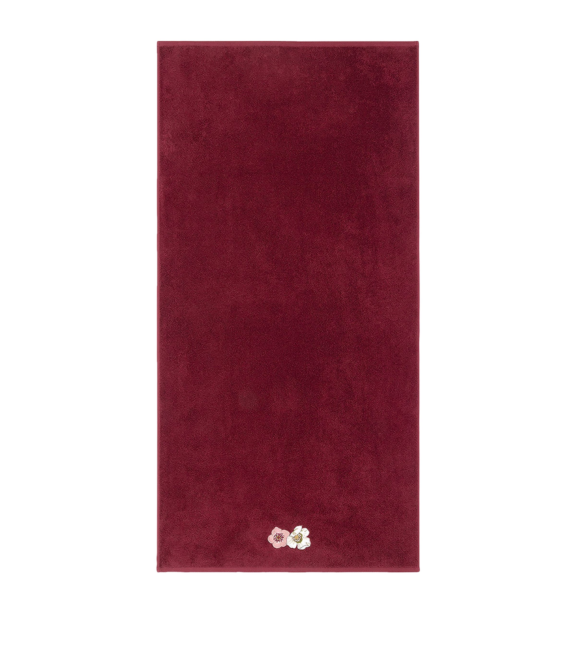 Yves Delorme Corolles Hand Towel (55cm x 100cm) Burgandy Image 2