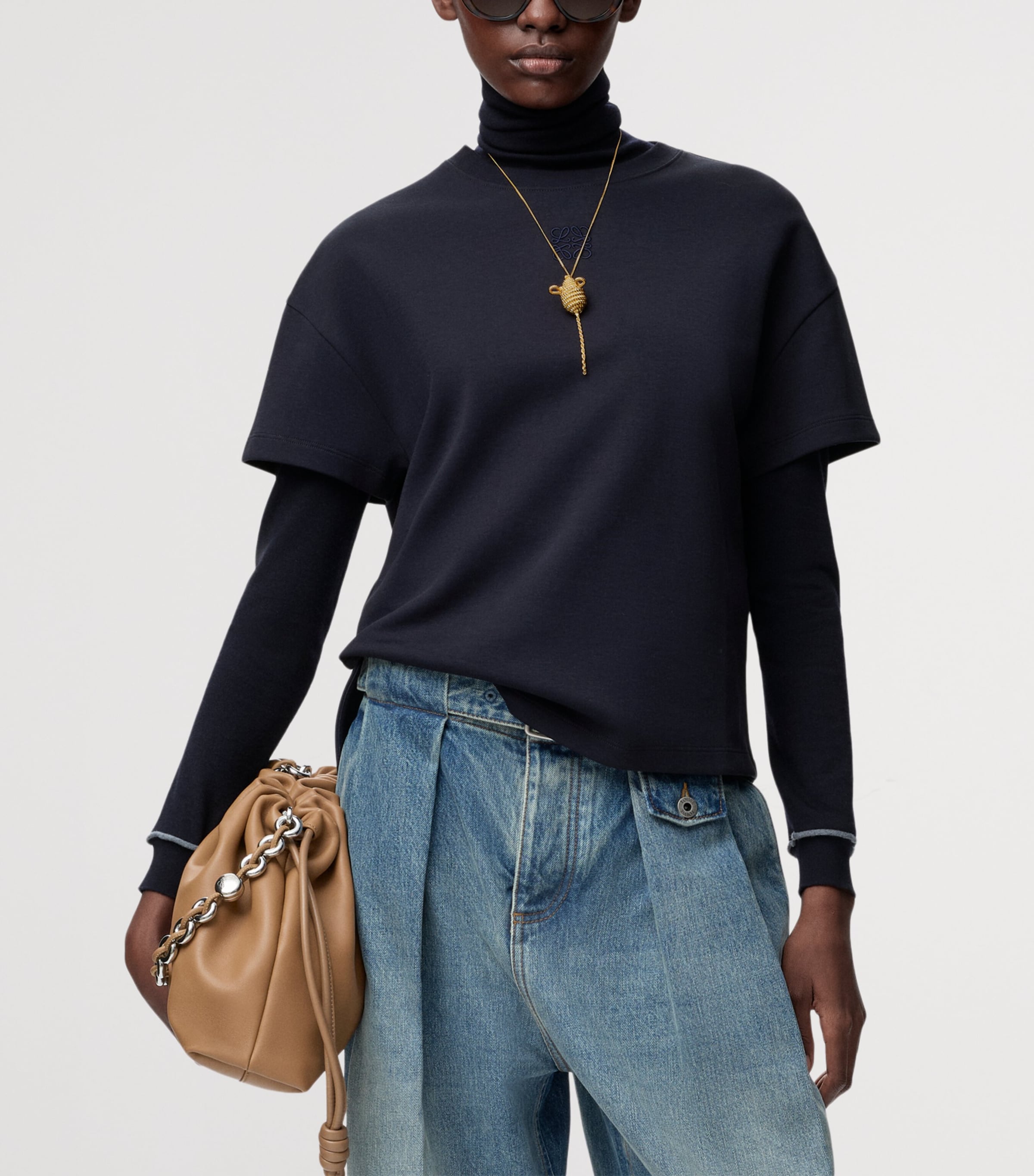 Asymmetric Anagram T-Shirt DARK NAVY Image 3