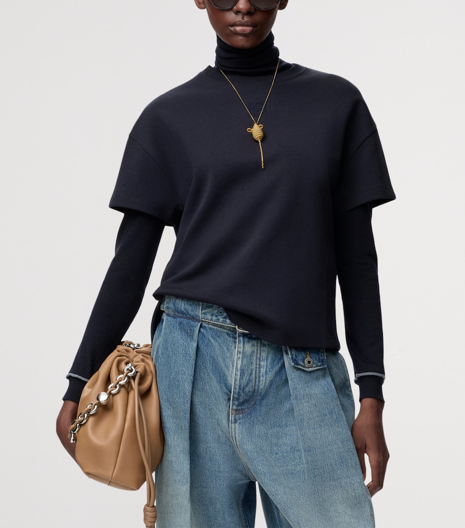 Asymmetric Anagram T-Shirt DARK NAVY Image 3