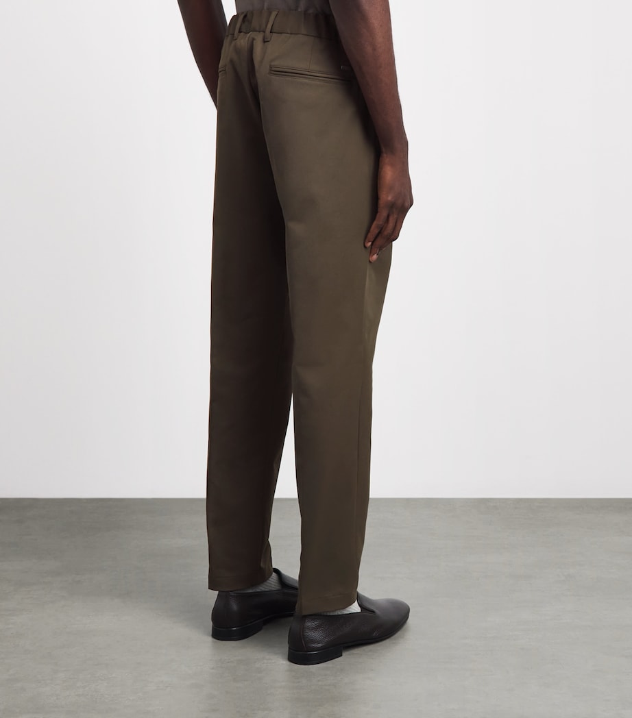Herno Mens Technical Drawstring Trousers Verde Militare Image 5