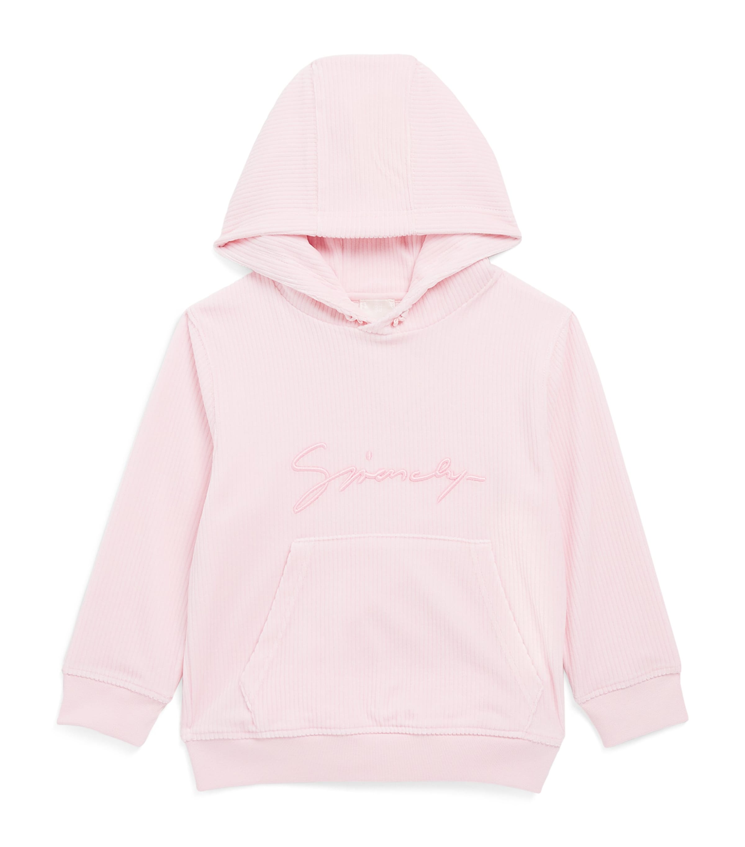 Givenchy Corduroy Script Logo Hoodie In Pink