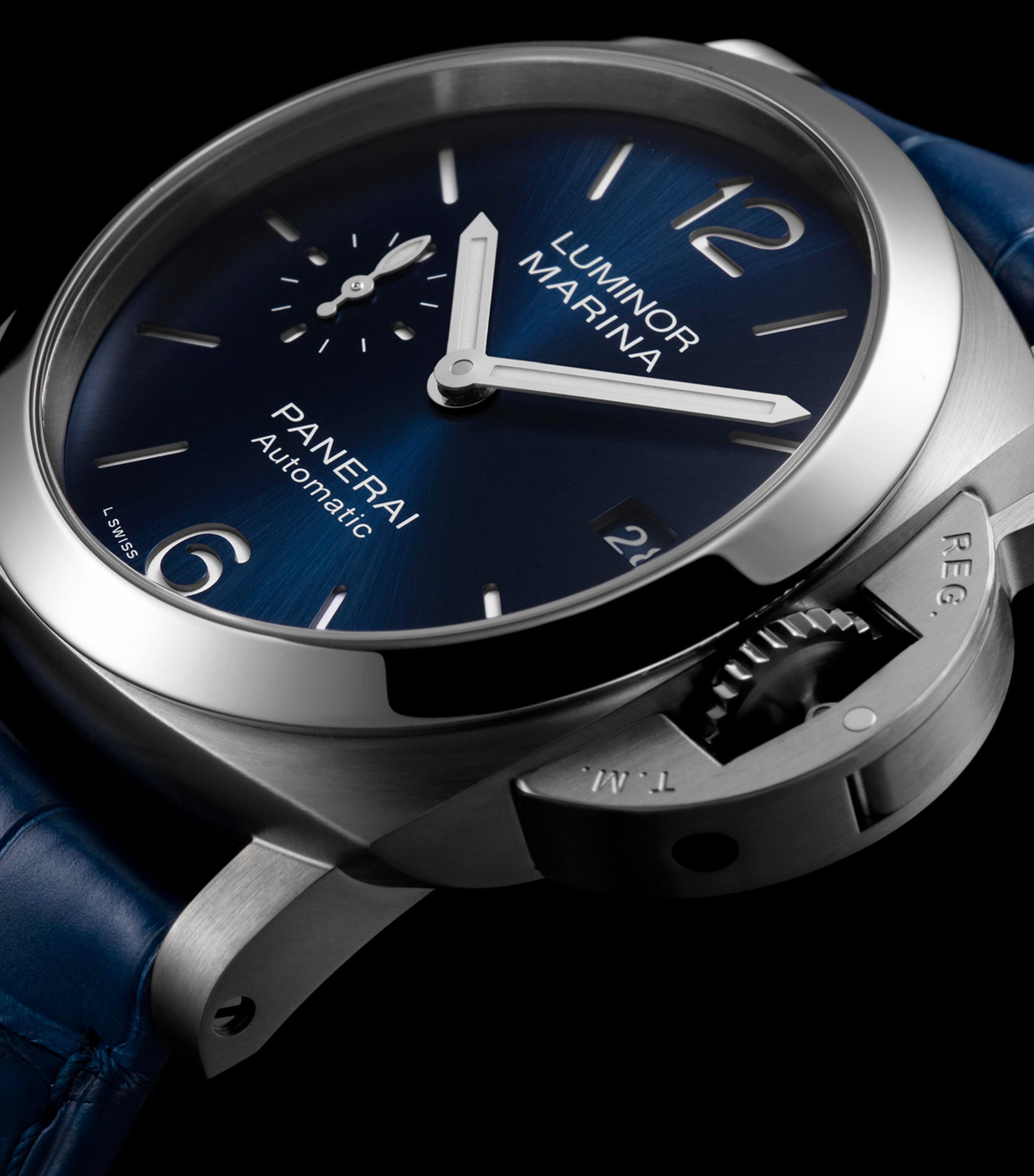 Stainless Steel Luminor Marina Watch 40mm BLUE Image 3